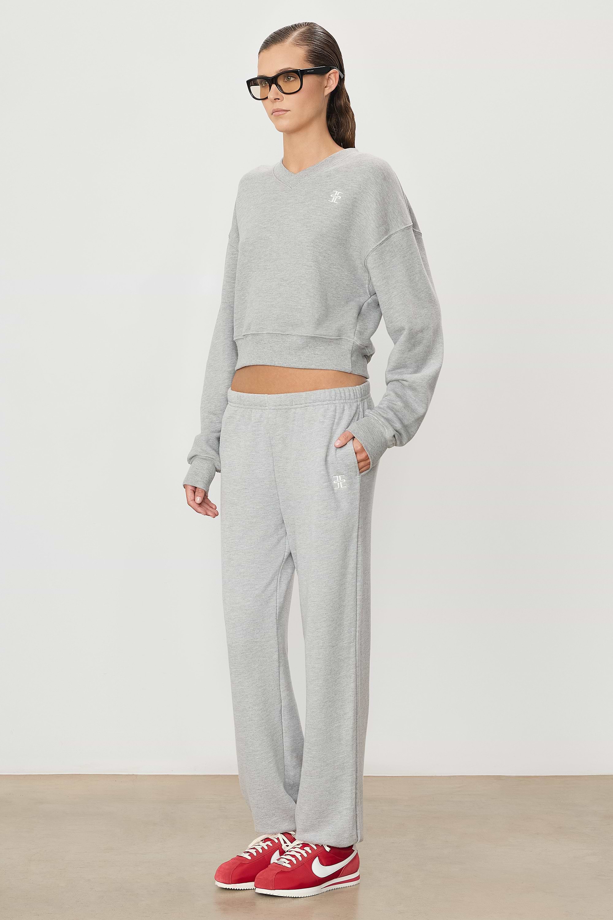 Boyfriend Pocket Sweatpant Heather Grey - ÉTERNE