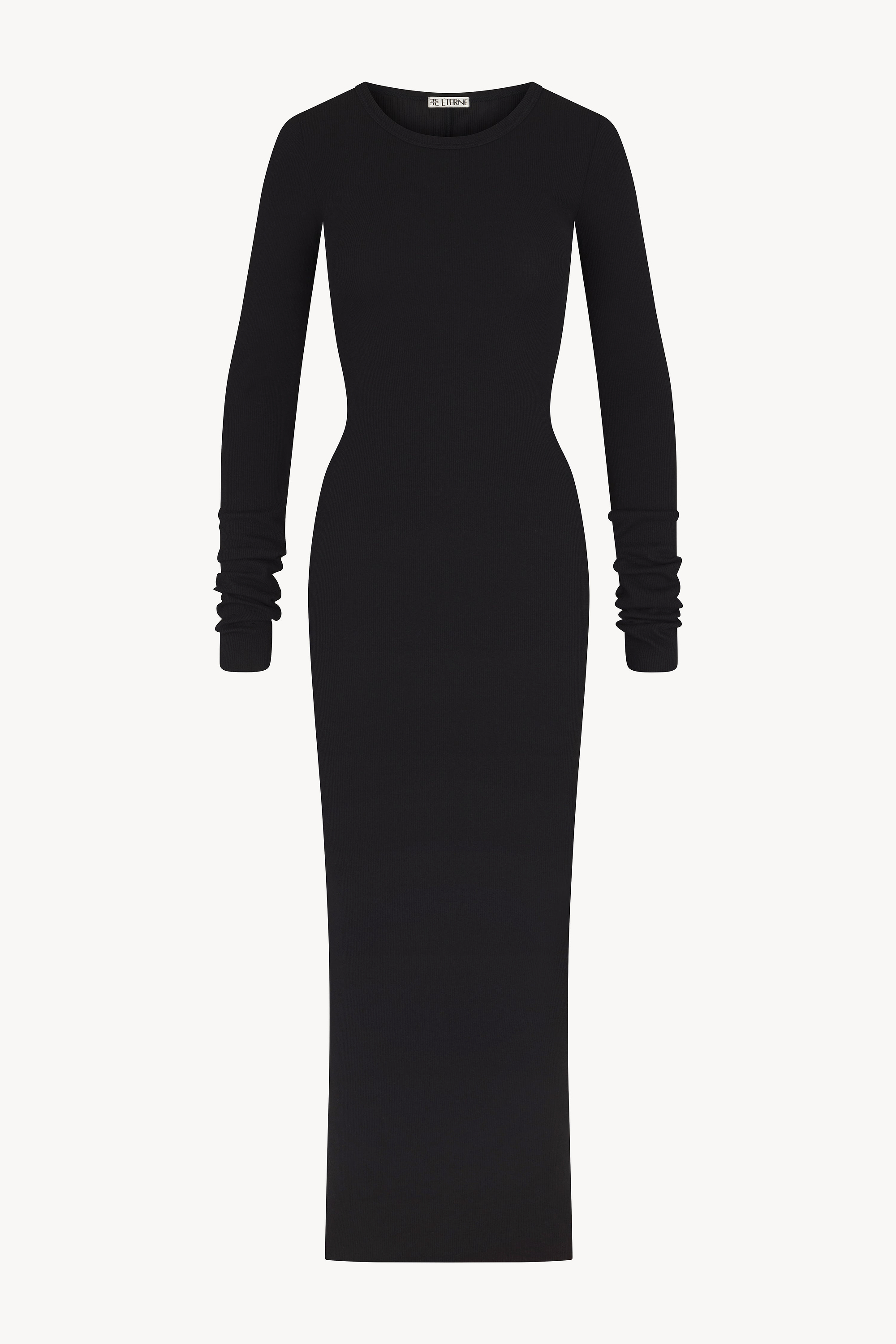 LONG SLEEVE CREWNECK MAXI DRESS - ÉTERNE