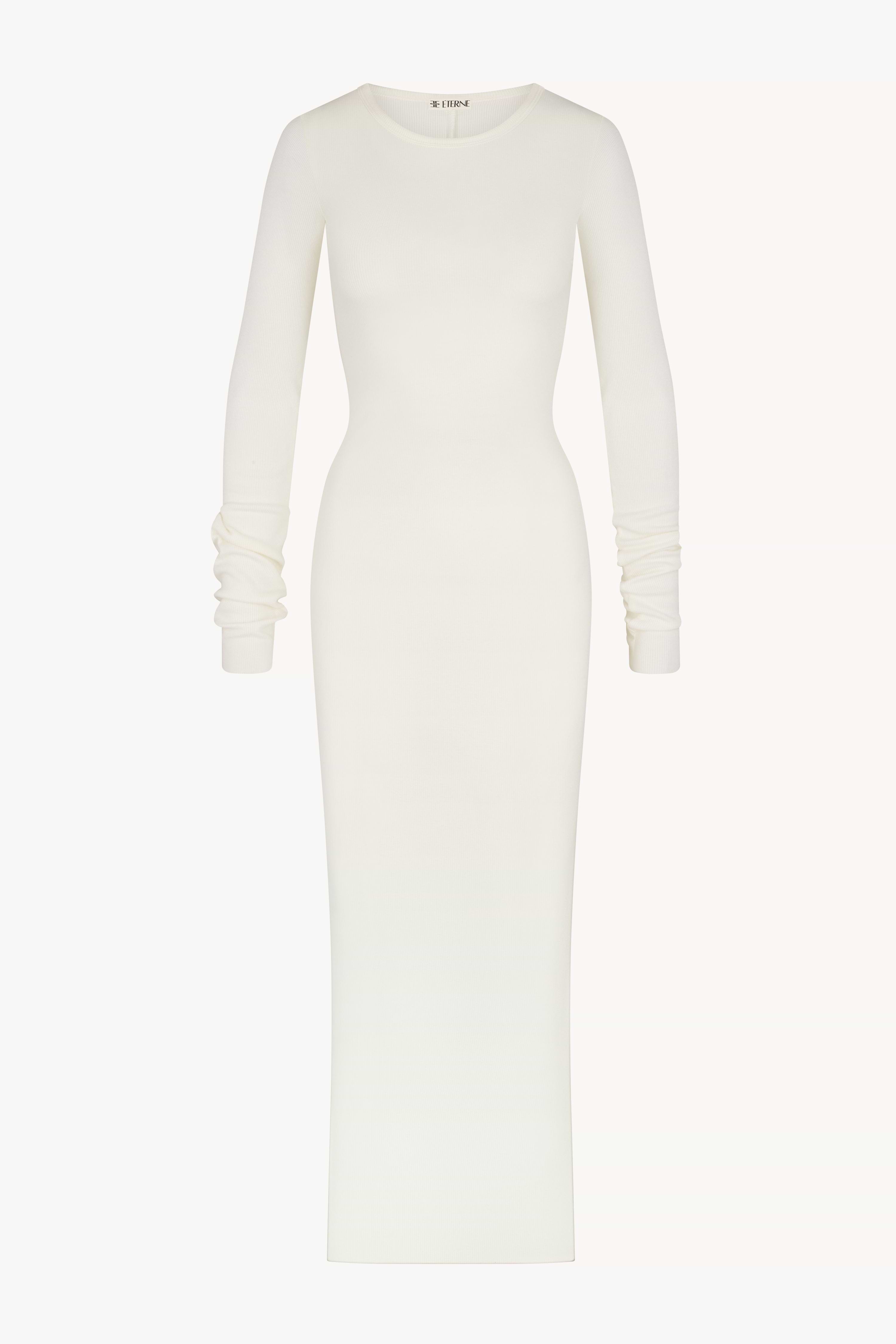 LONG SLEEVE CREWNECK MAXI DRESS - ÉTERNE