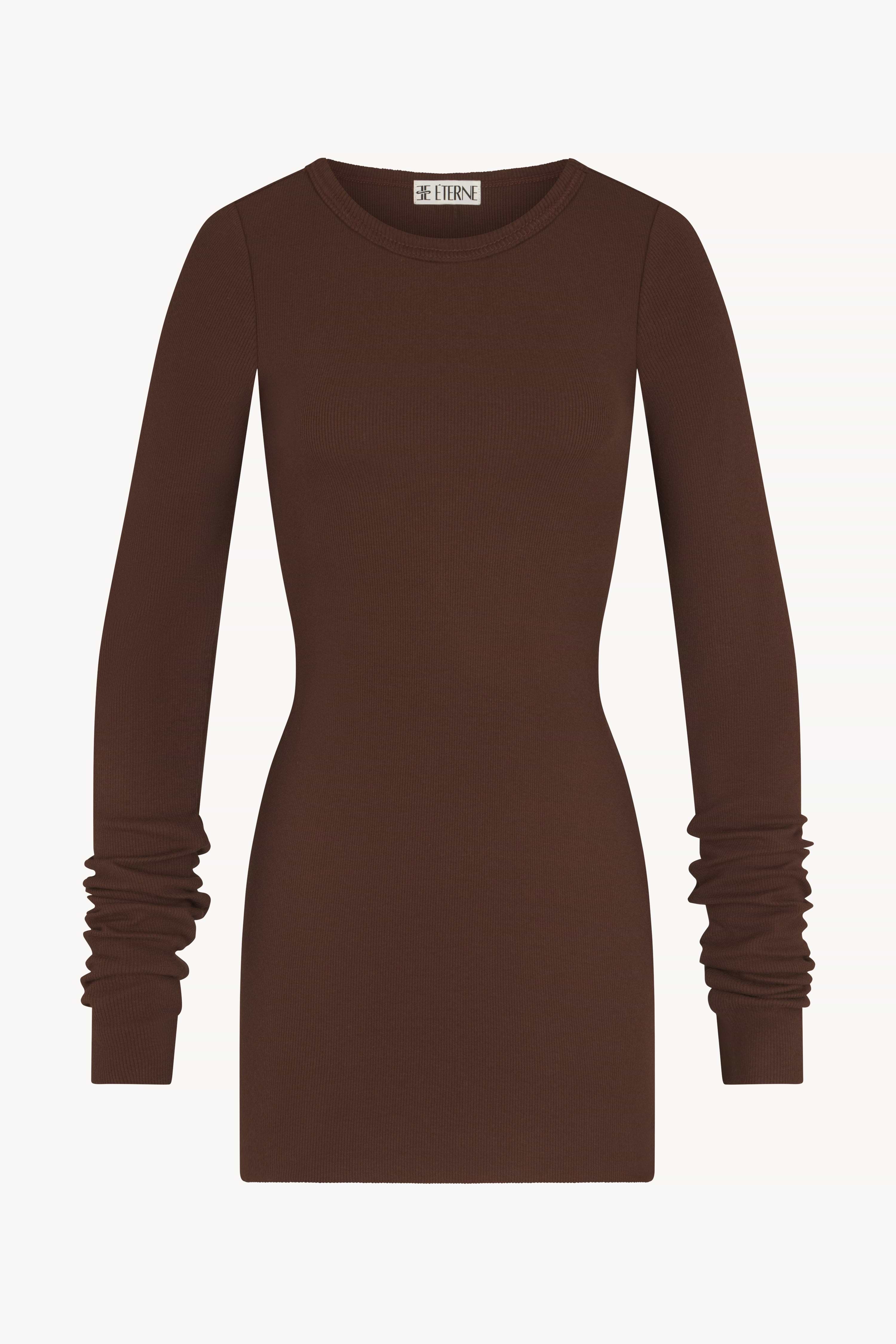 LONG SLEEVE CREWNECK MINI DRESS - ÉTERNE