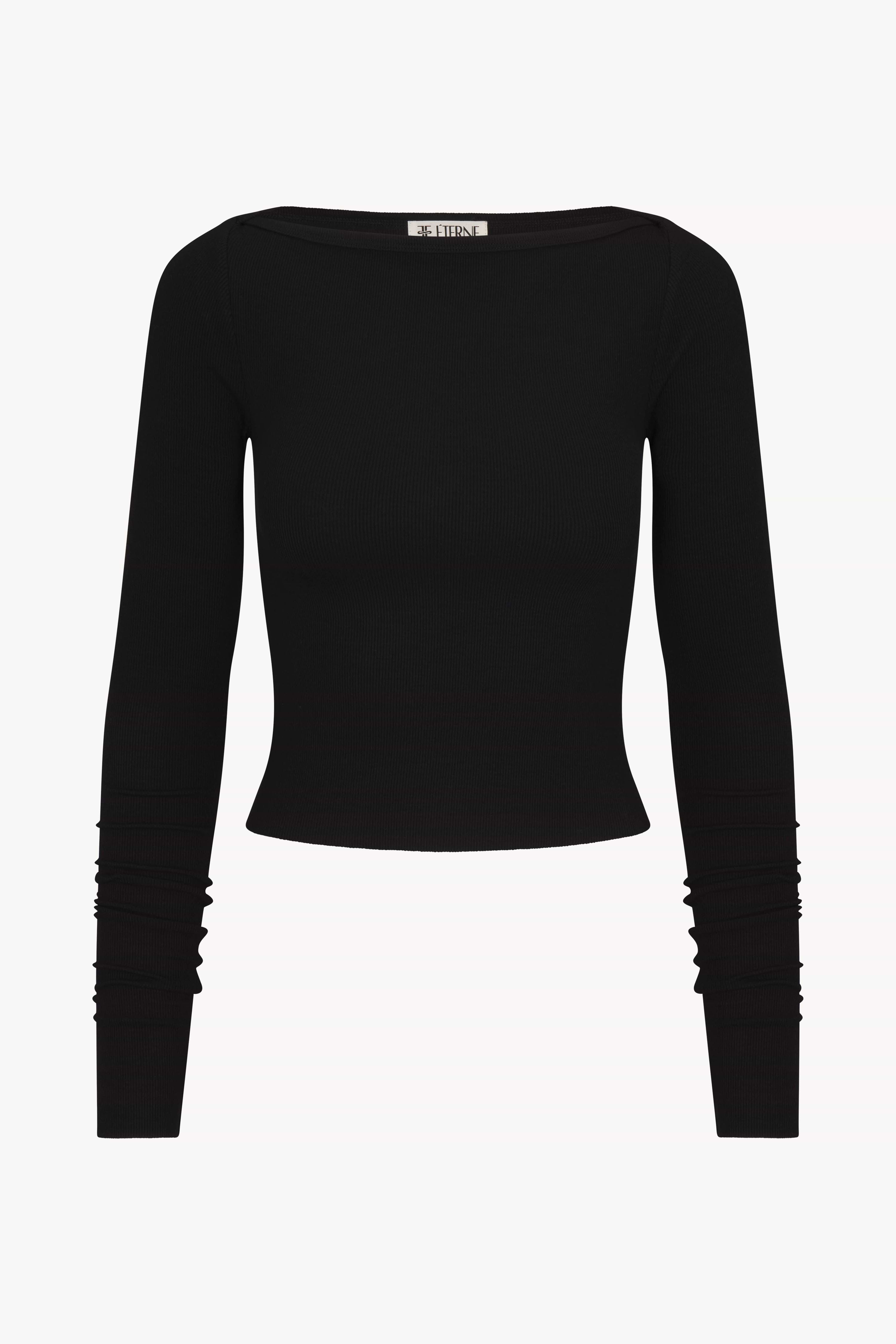 LONG SLEEVE BOATNECK TOP - ÉTERNE
