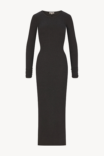 ÉTERNE LONG SLEEVE CREWNECK MAXI DRESS