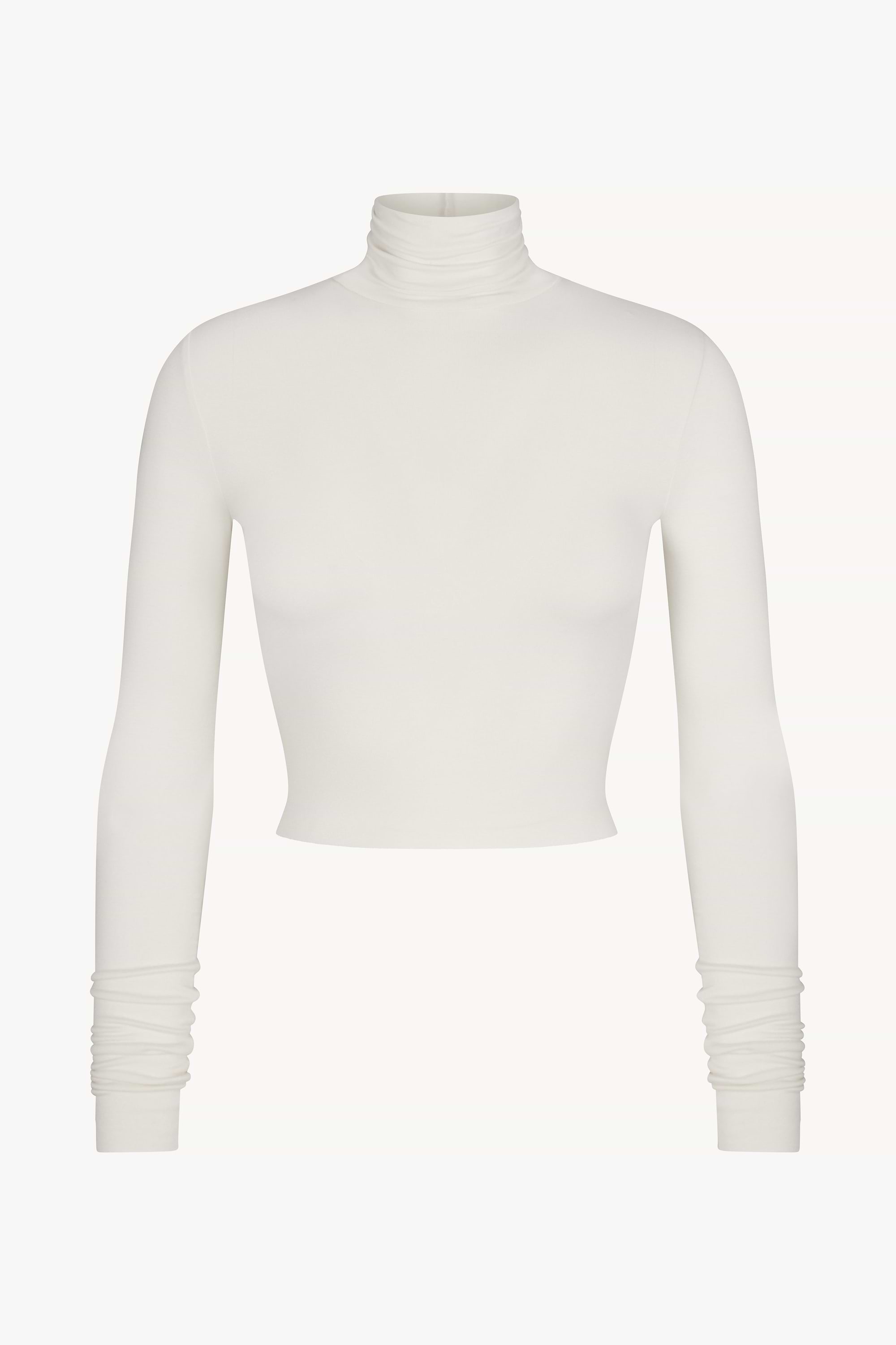 ÉTERNE CROPPED FITTED TURTLENECK TOP