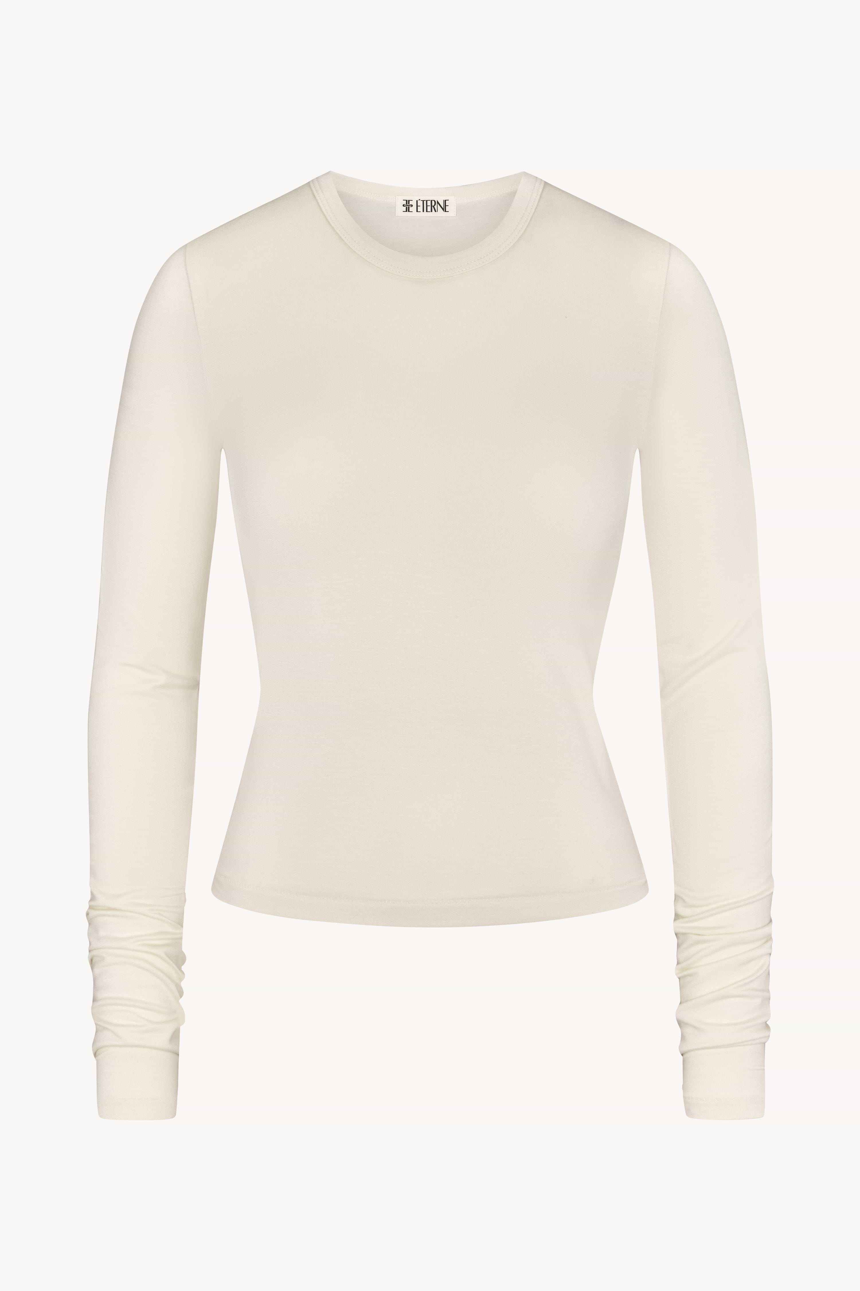 FITTED CREWNECK LONG SLEEVE T-SHIRT - ÉTERNE