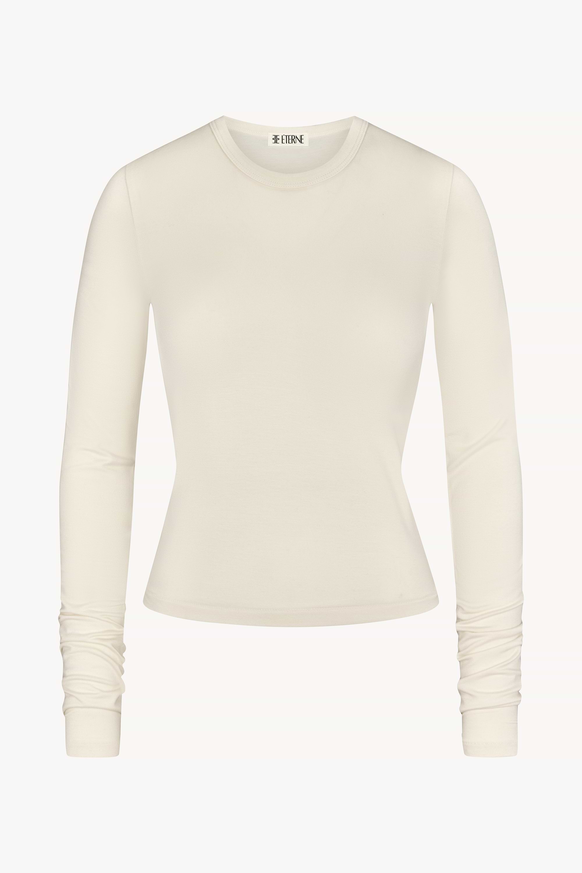 FITTED CREWNECK LONG SLEEVE T-SHIRT - ÉTERNE