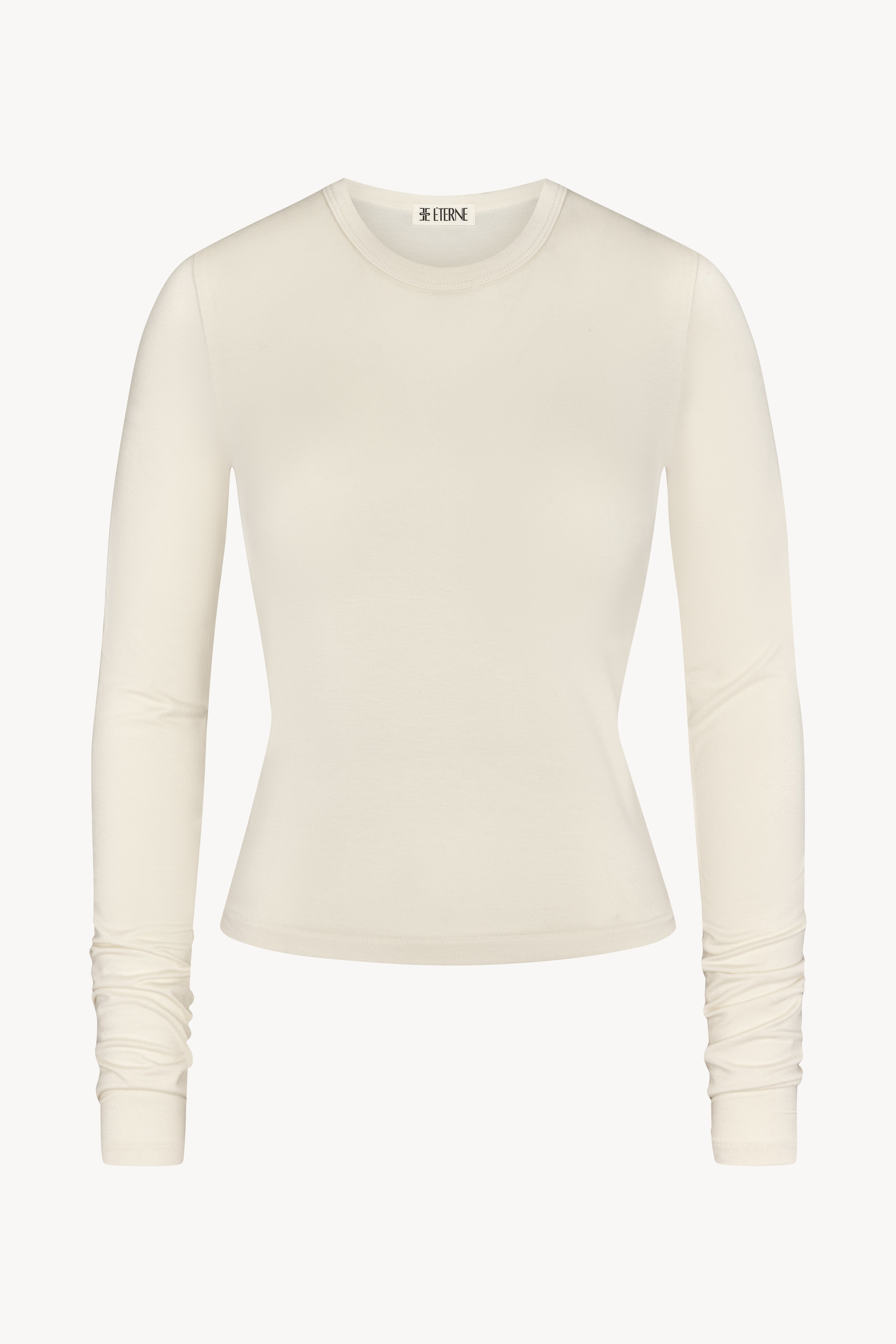 FITTED CREWNECK LONG SLEEVE T-SHIRT - ÉTERNE