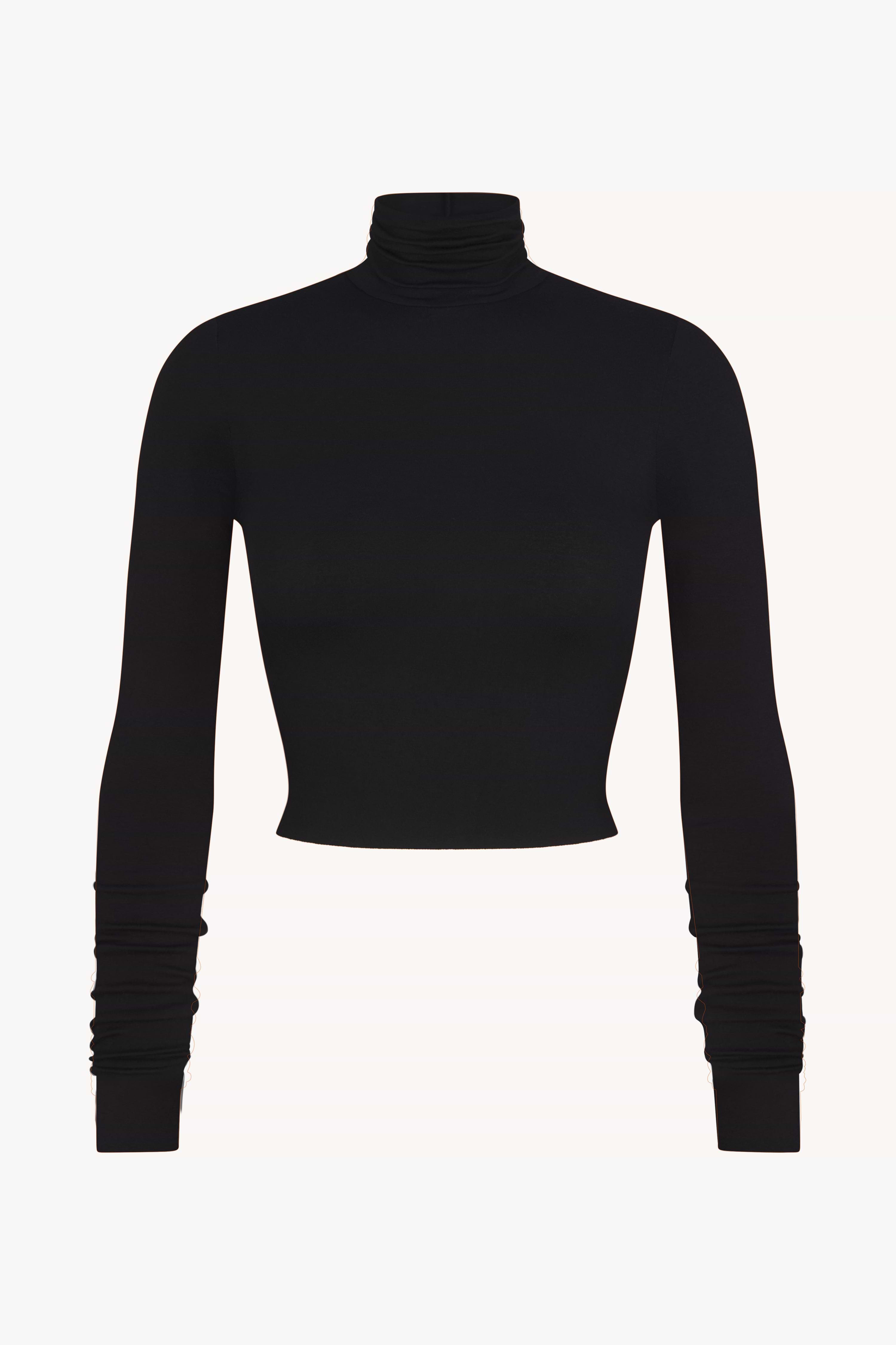CROPPED FITTED TURTLENECK TOP - ÉTERNE
