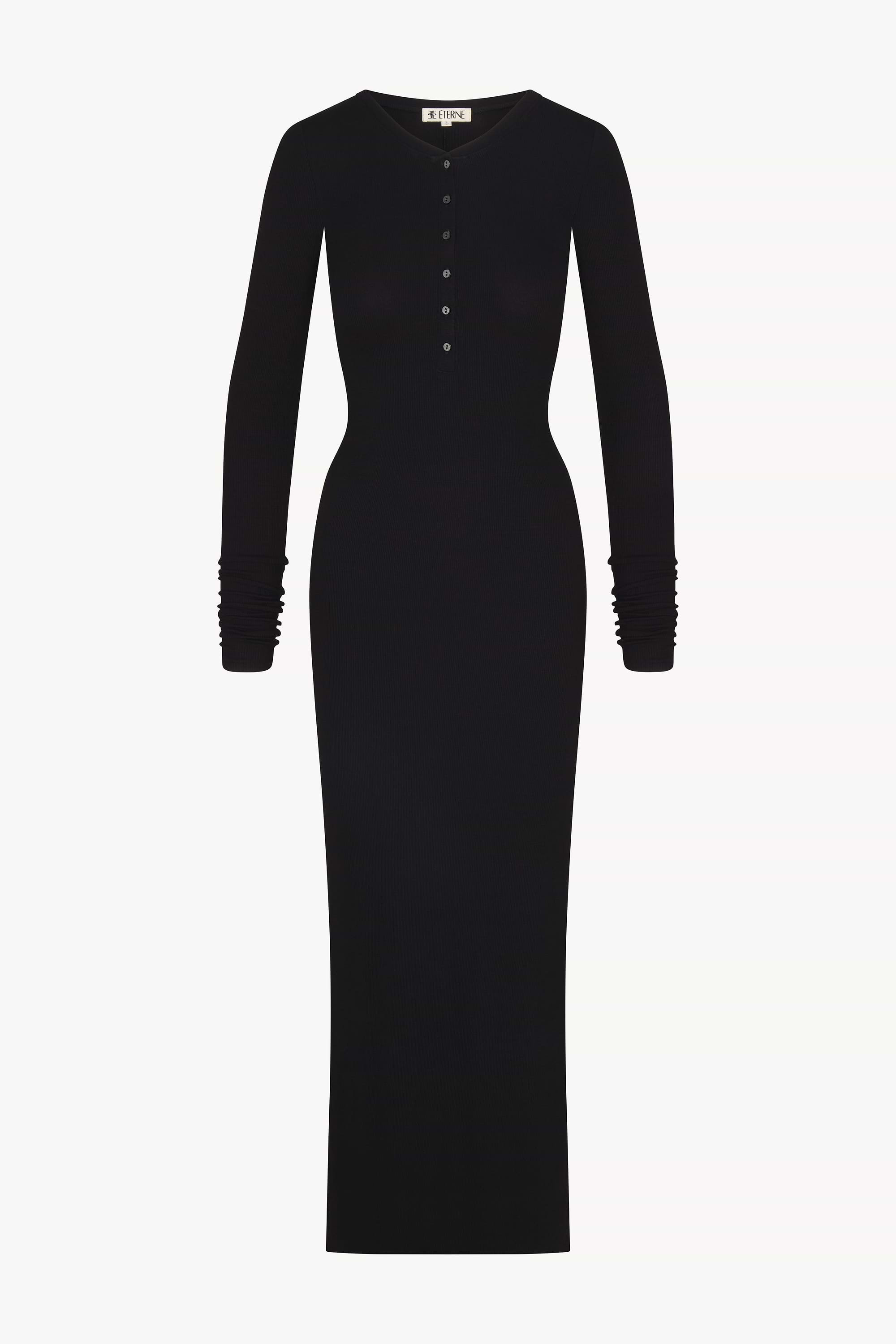 Long Sleeve Henley Maxi Dress Long Sleeve Henley Maxi Dress