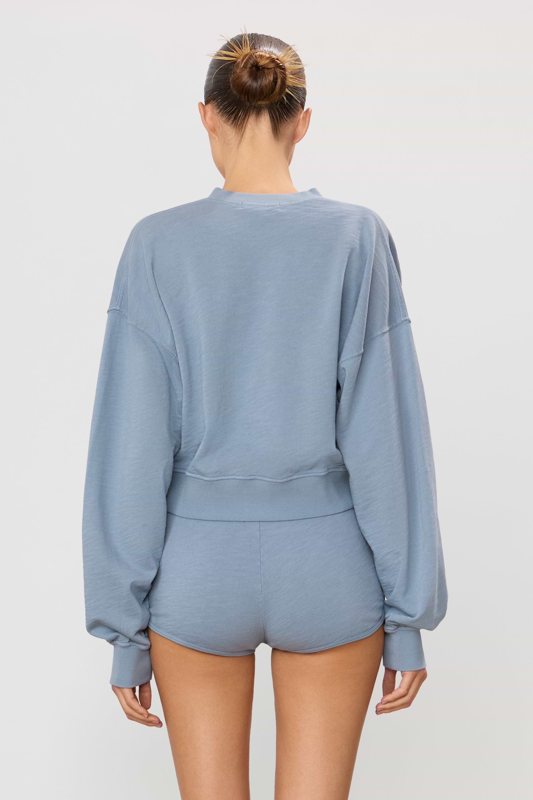 CROPPED V-NECK SWEATSHIRT - ÉTERNE