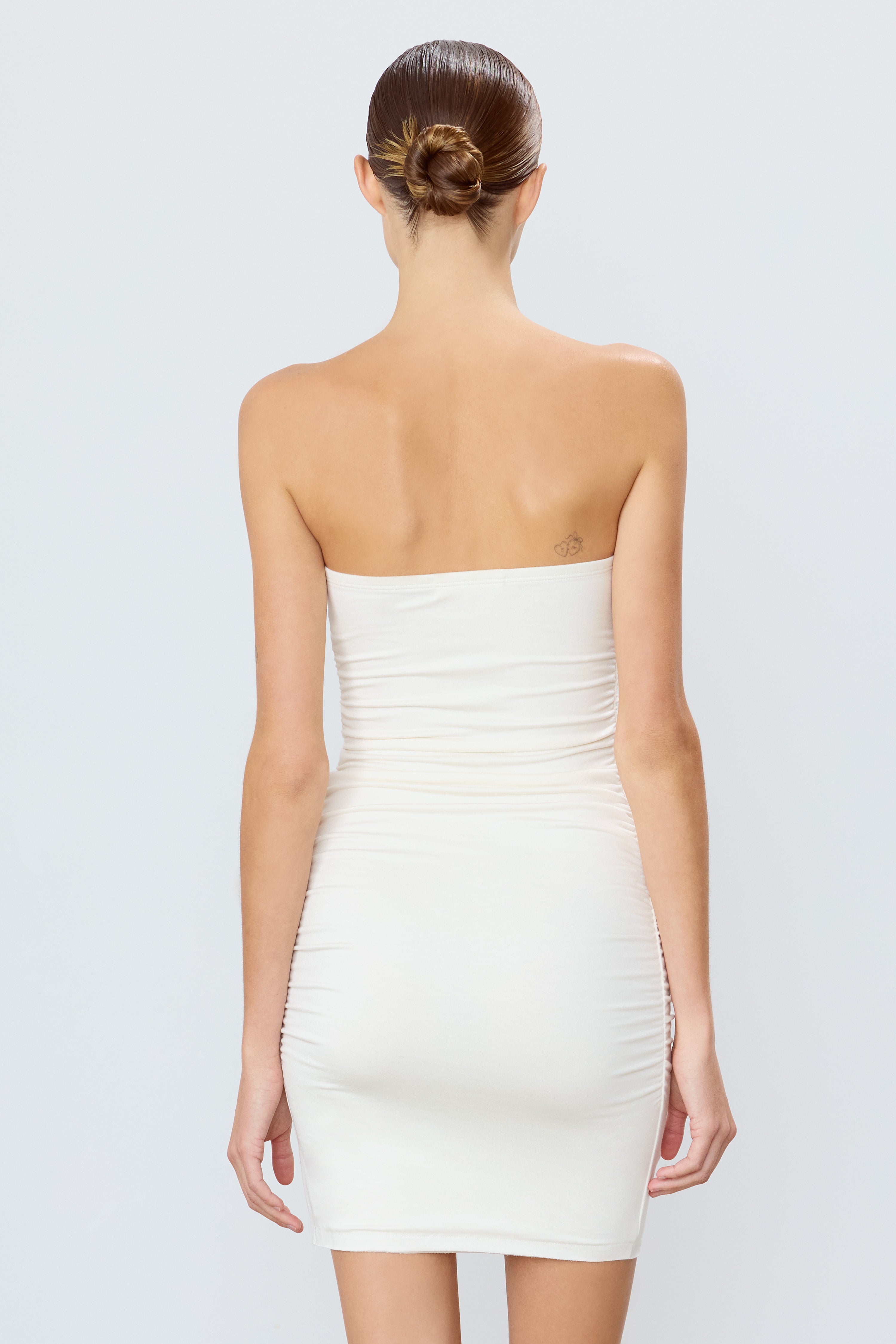 RUCHED TUBE MINI DRESS - ÉTERNE
