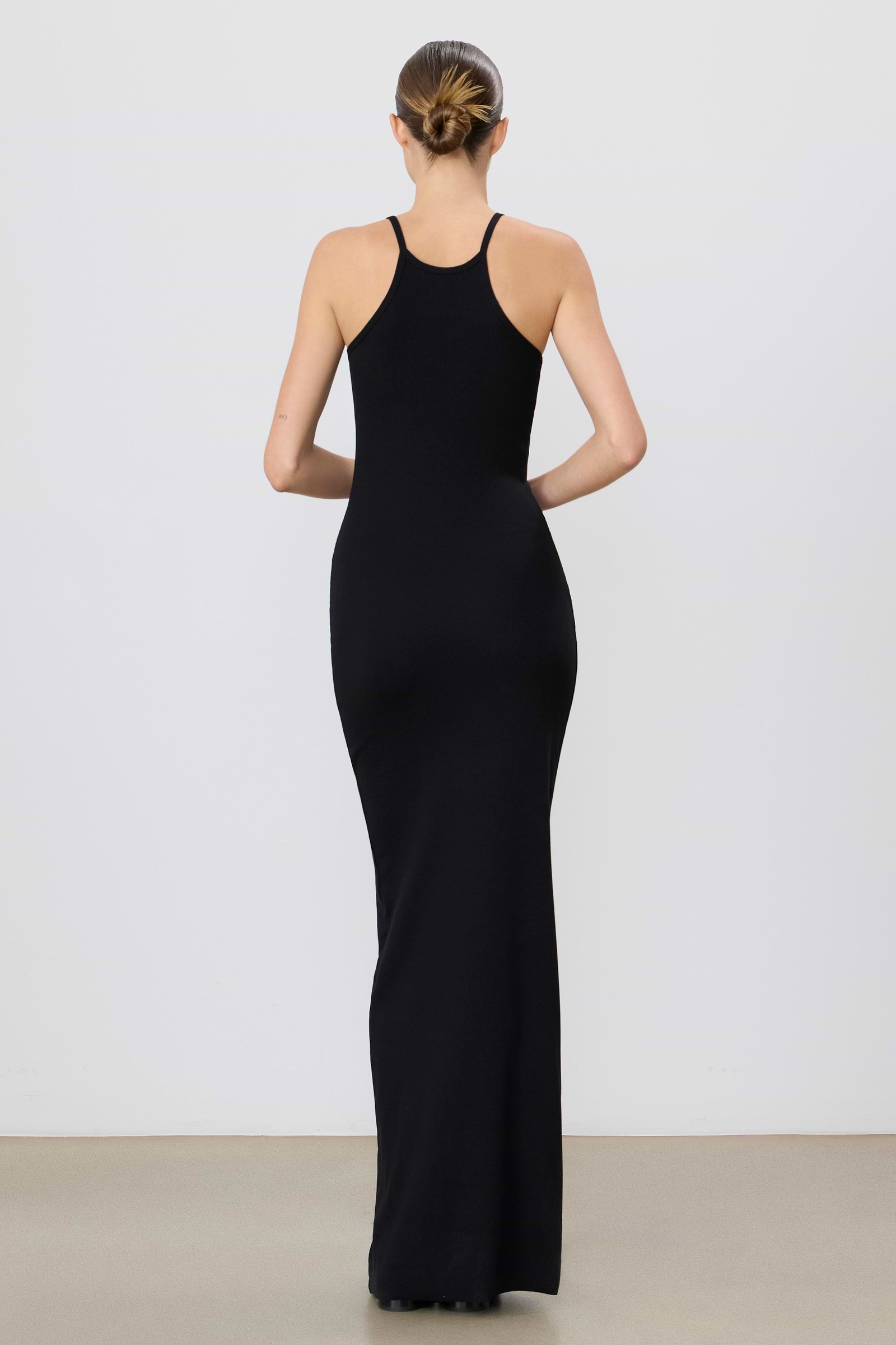 Racerback Tank Maxi Dress | Butter Rib | Black Racerback Tank Maxi Dress | Butter Rib | Black