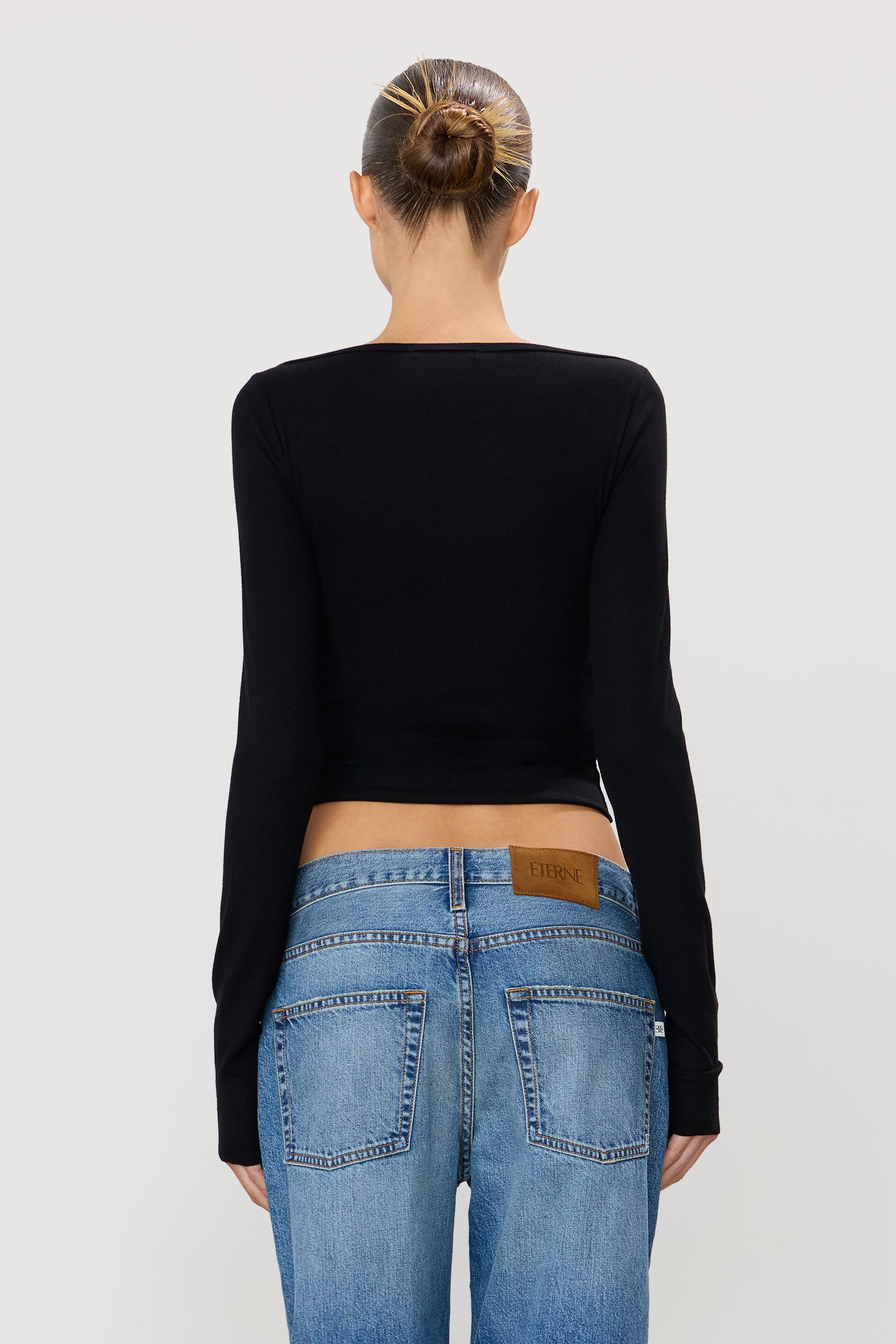 LONG SLEEVE BOATNECK TOP - ÉTERNE