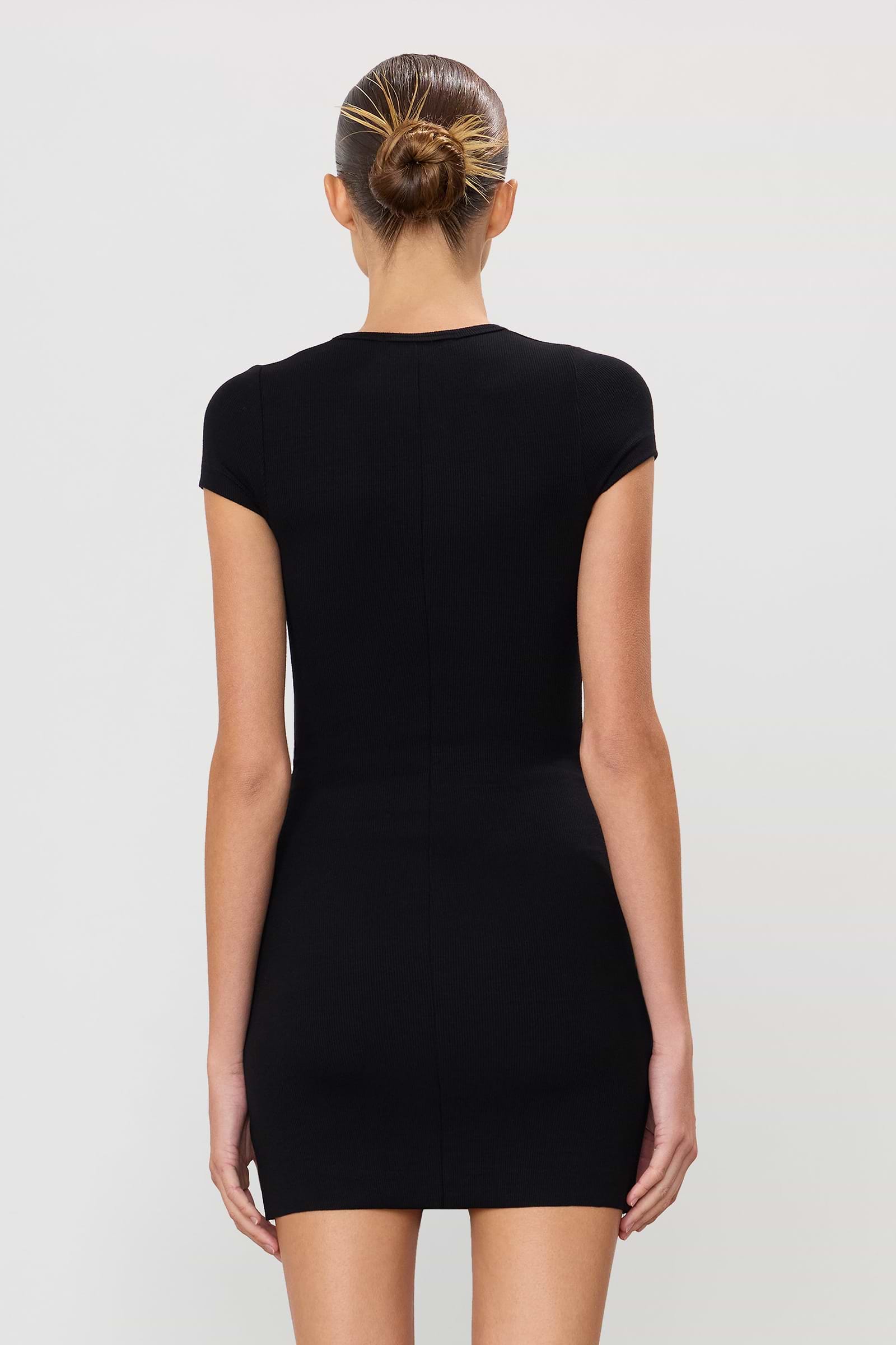 Eterne Cap Sleeve Mini Dress in Black - Size S Eterne Cap Sleeve Mini Dress in Black - Size S
