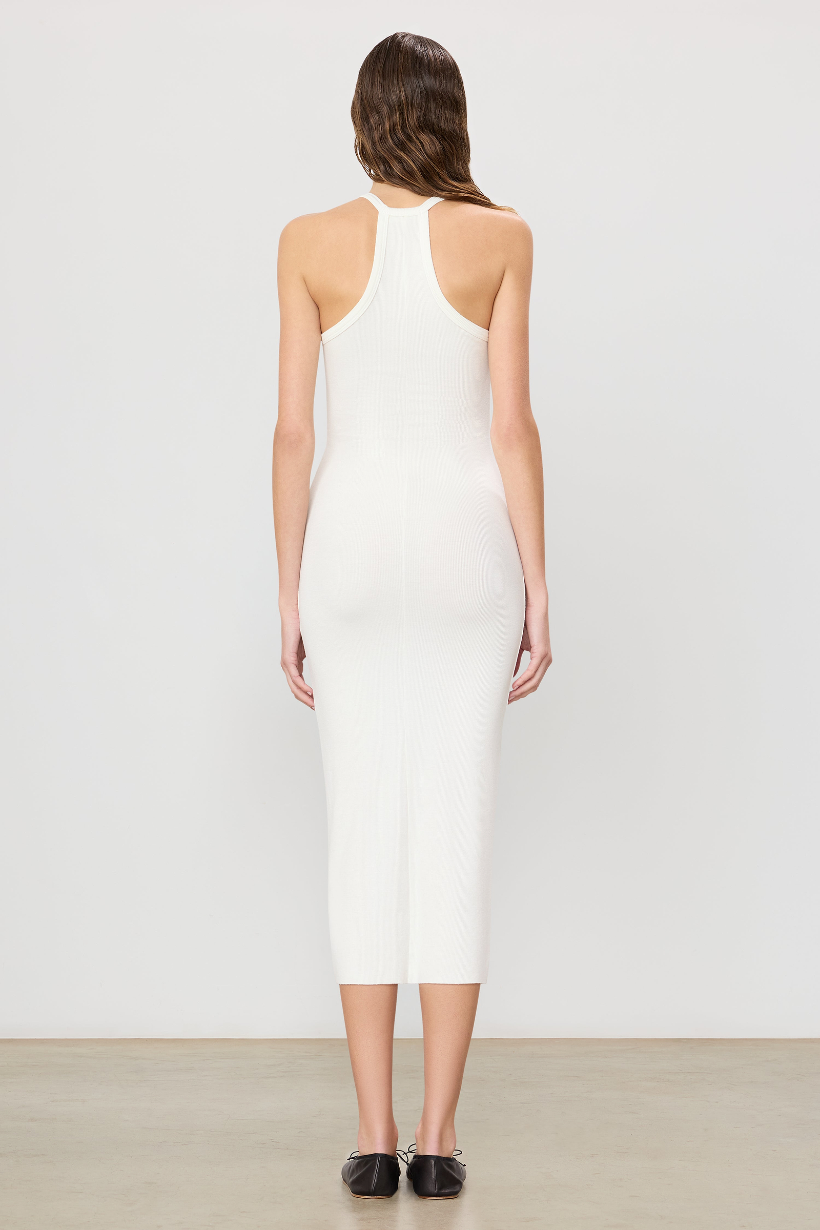 V-NECK RACERBACK MIDI DRESS - ÉTERNE