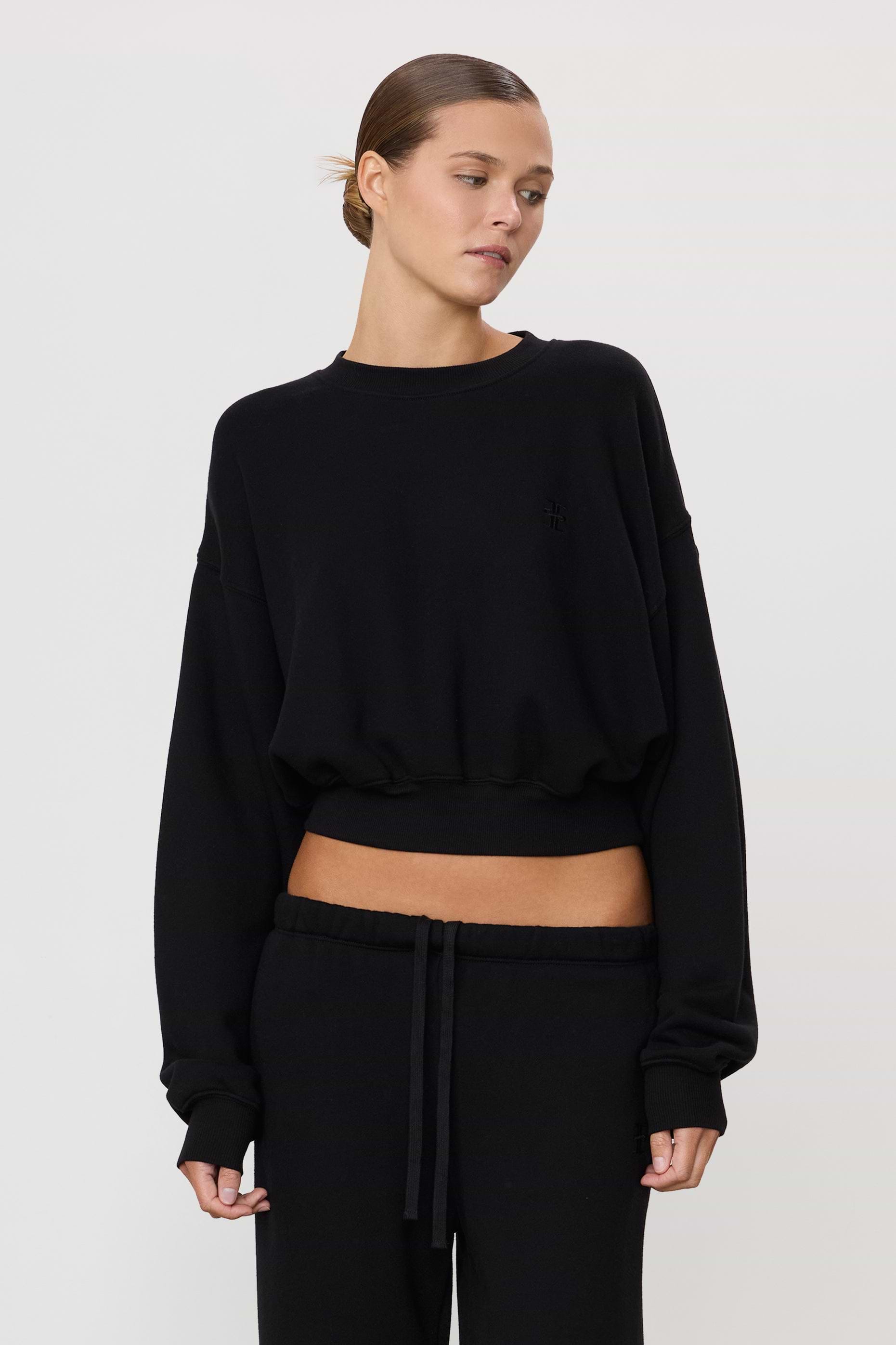 CROPPED CREWNECK SWEATSHIRT - ÉTERNE