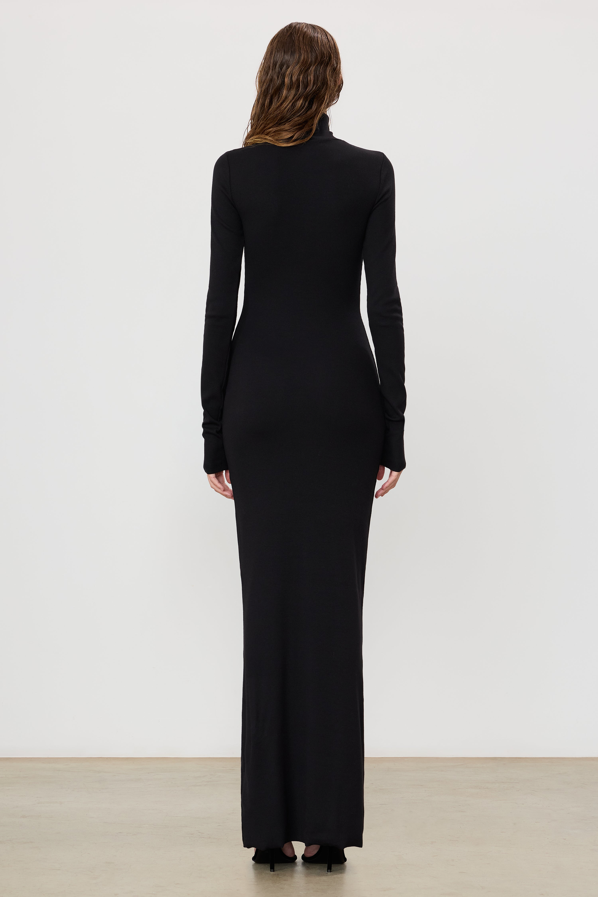 LONG SLEEVE TURTLENECK MAXI DRESS - ÉTERNE