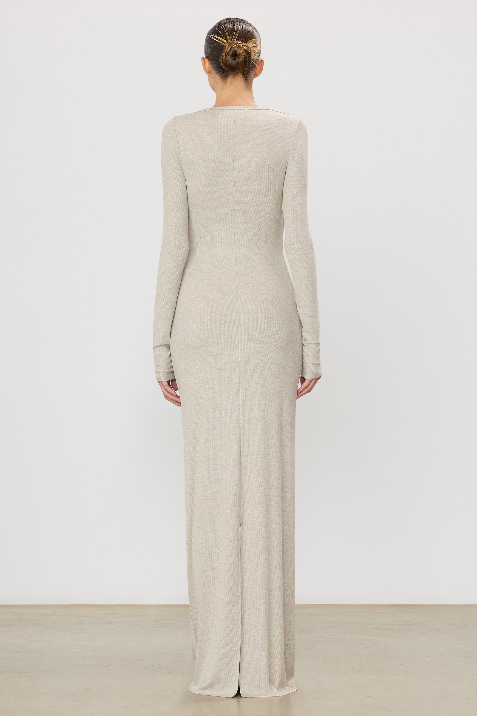 LONG SLEEVE BOATNECK MAXI DRESS - ÉTERNE