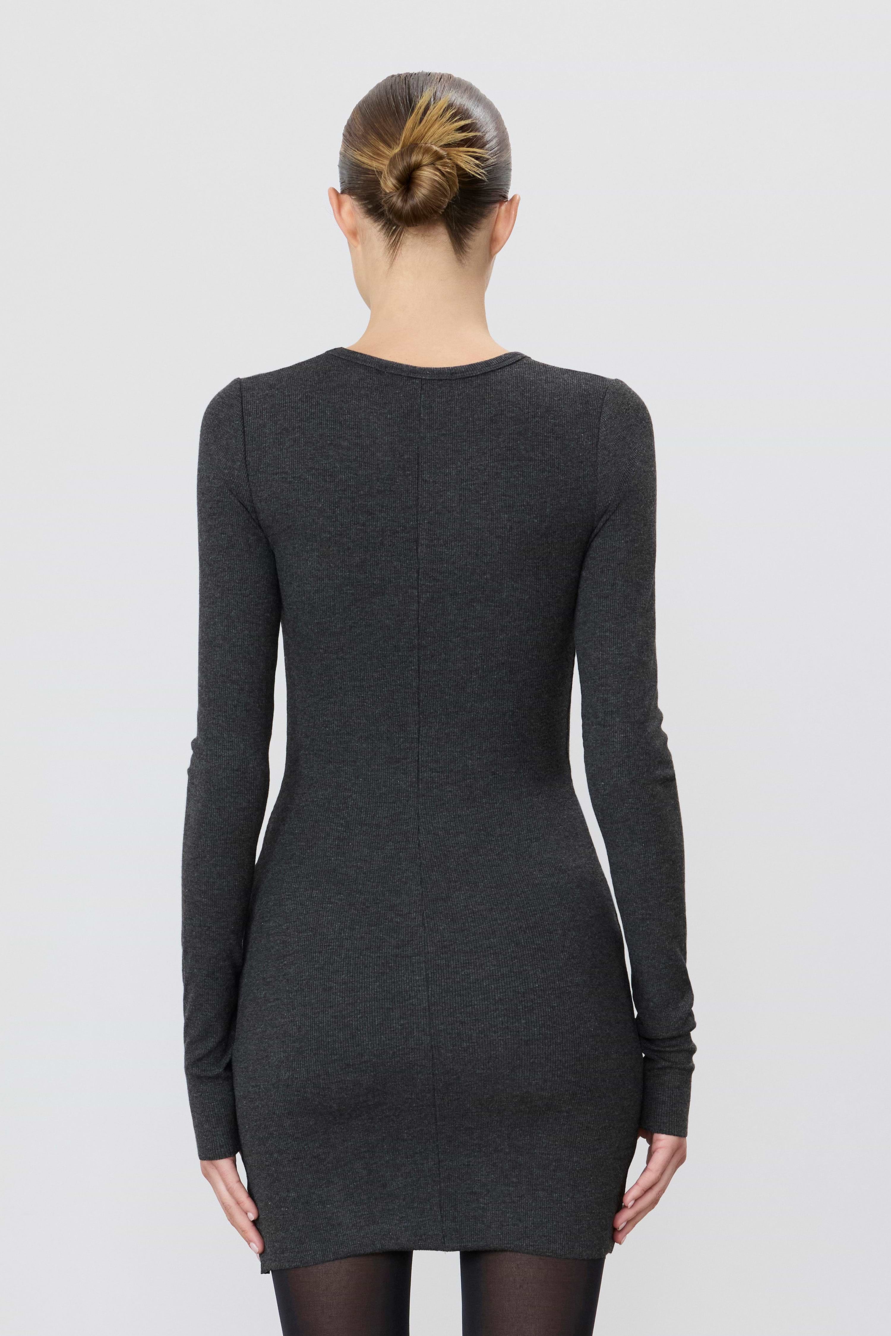 ÉTERNE LONG SLEEVE CREWNECK MINI DRESS