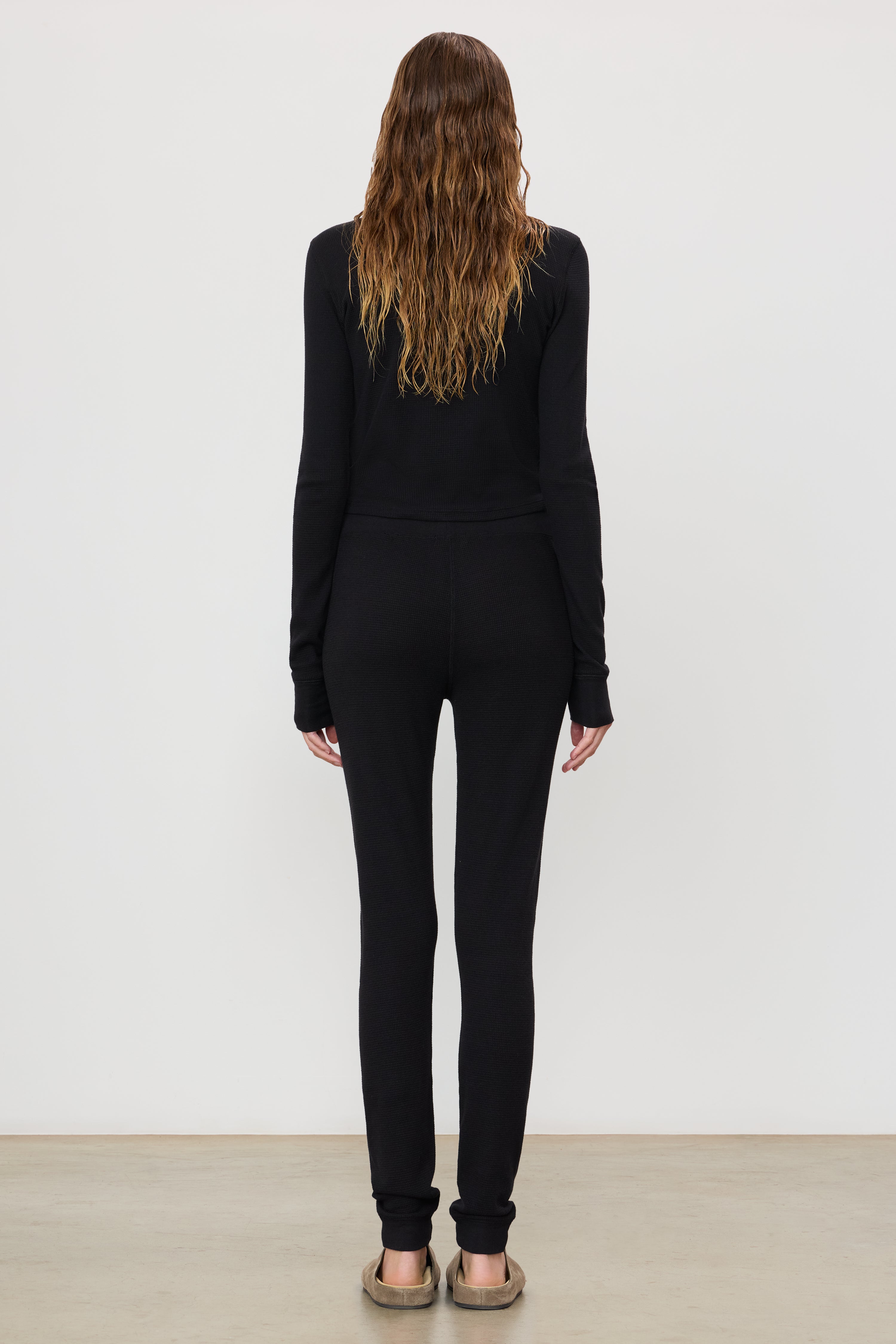 Drawstring Pant | Cotton Thermal | Black Drawstring Pant | Cotton Thermal | Black