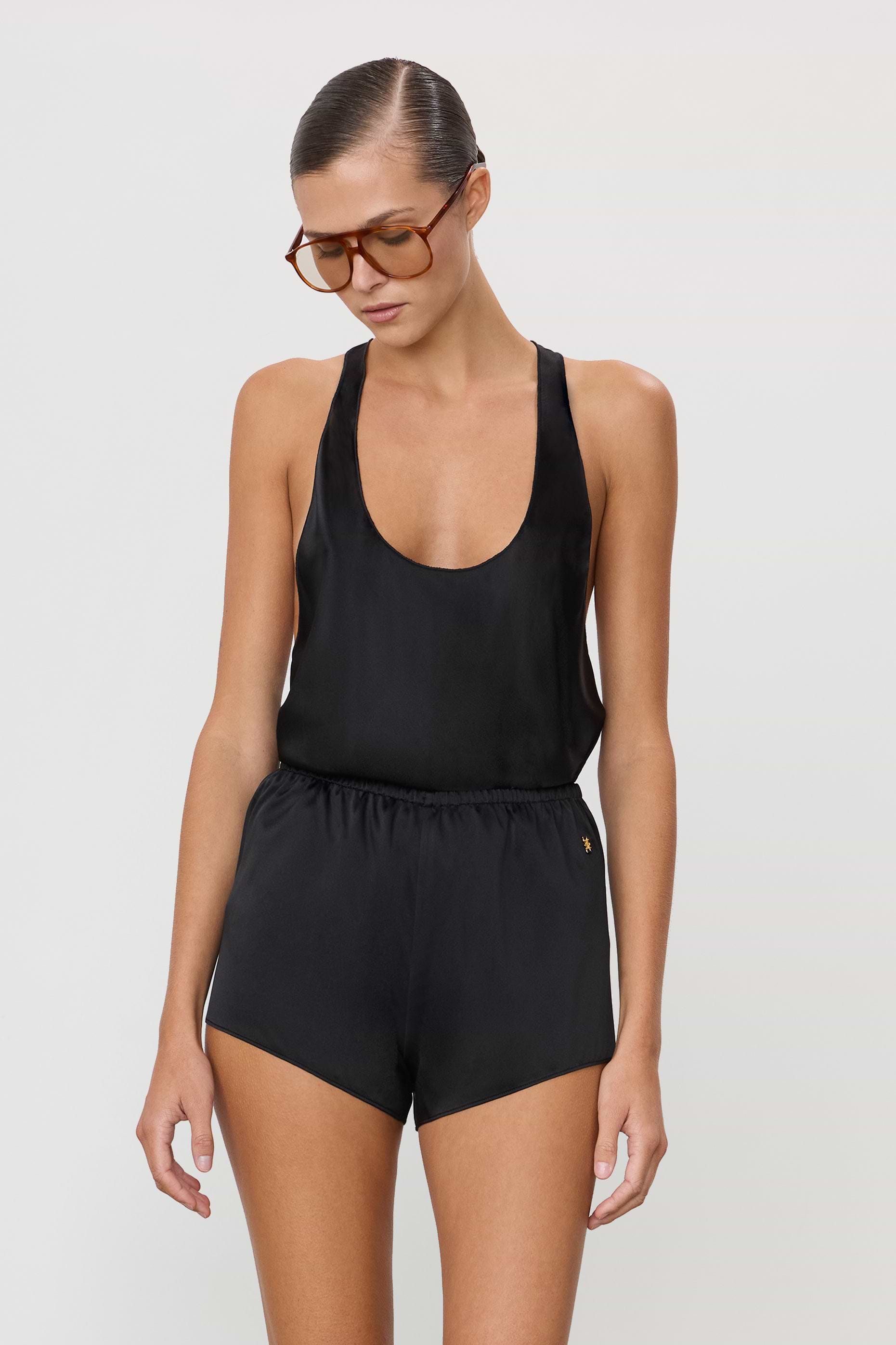 Hedi Top | Silk | Black