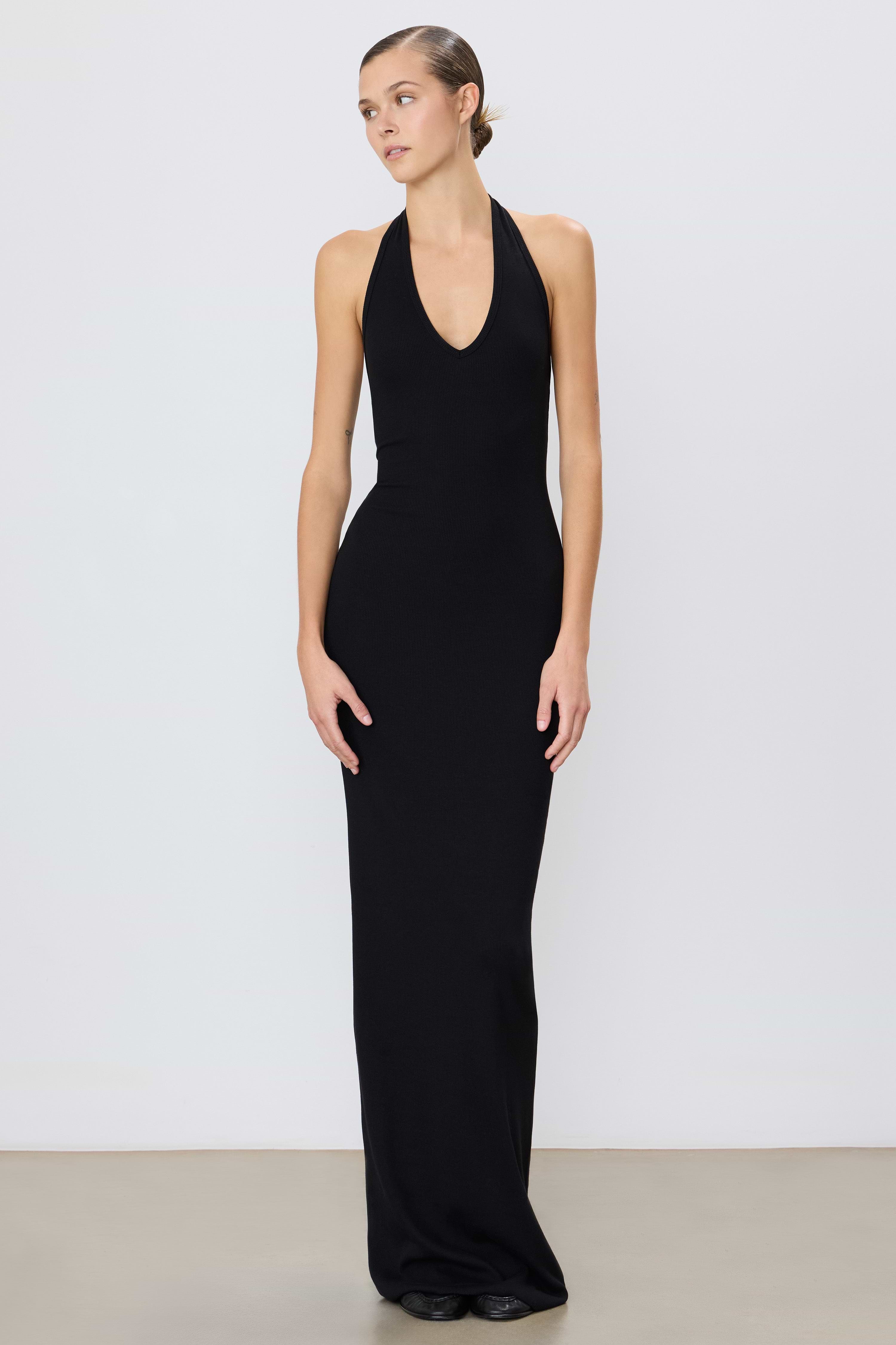 ワンピース ETERNE FW25 HALTER NECK LONG DRESS (CB40204 BLK) HALTER MAXI DRESS – ÉTERNE