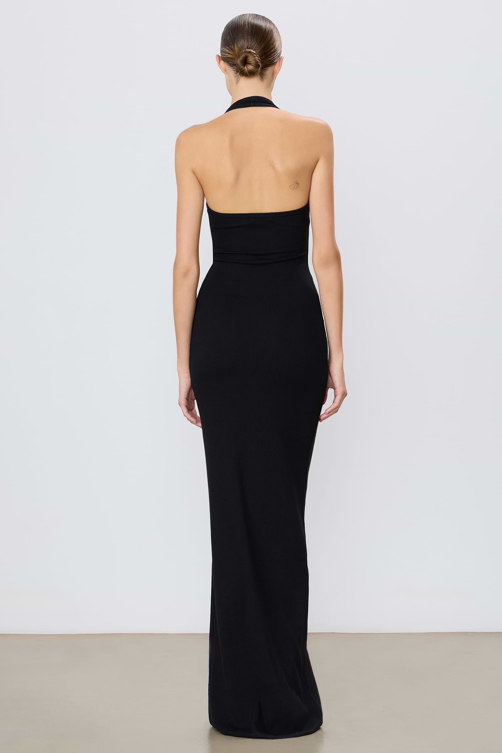 Halter Maxi Dress | Butter Rib | Black Halter Maxi Dress | Butter Rib | Black