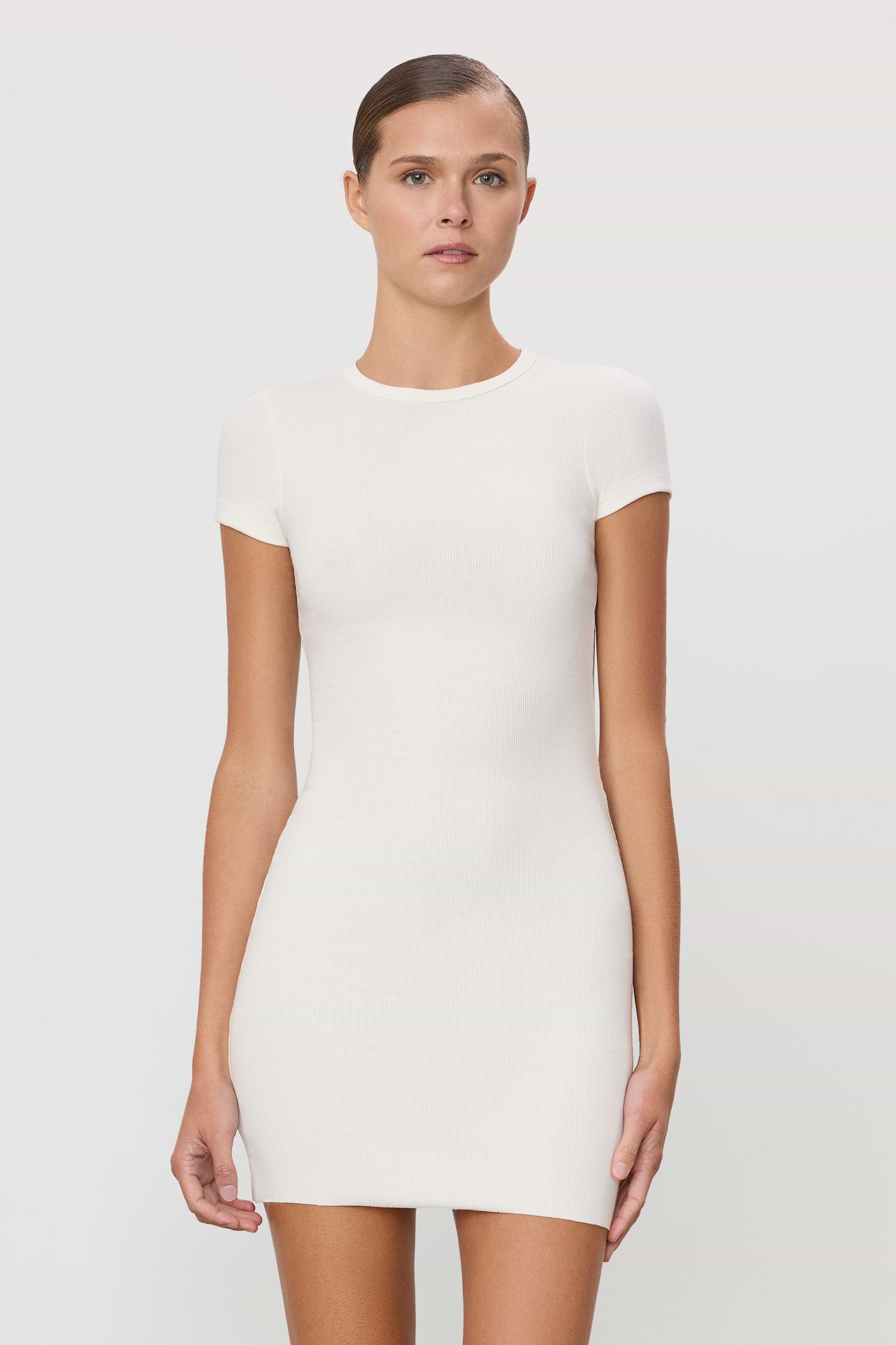 Eterne Cap Sleeve Mini Dress in Cream - Size Xs Eterne Cap Sleeve Mini Dress in Cream - Size Xs