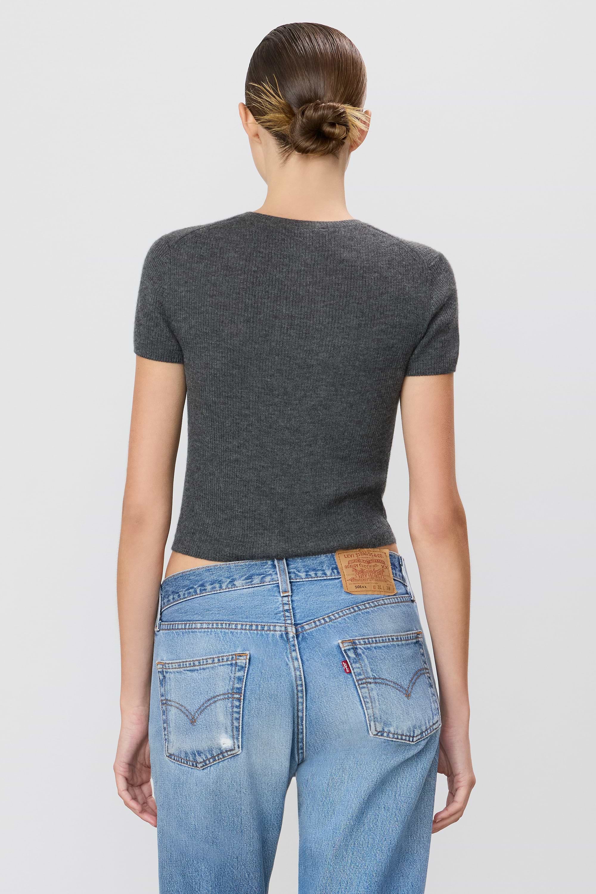 ÉTERNE RIB STITCH BABY TEE 