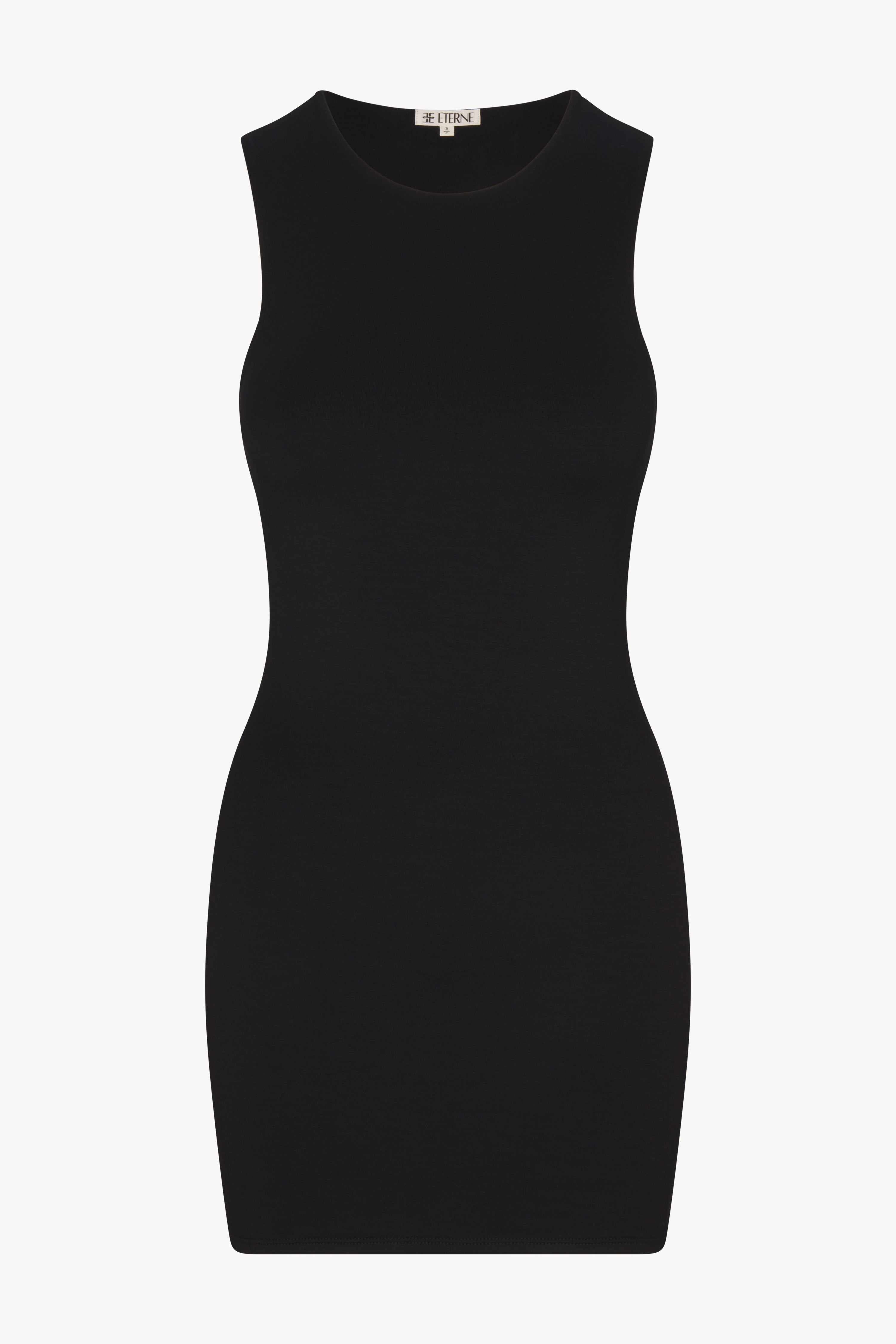 ÉTERNE SLEEVELESS CREWNECK MINI DRESS