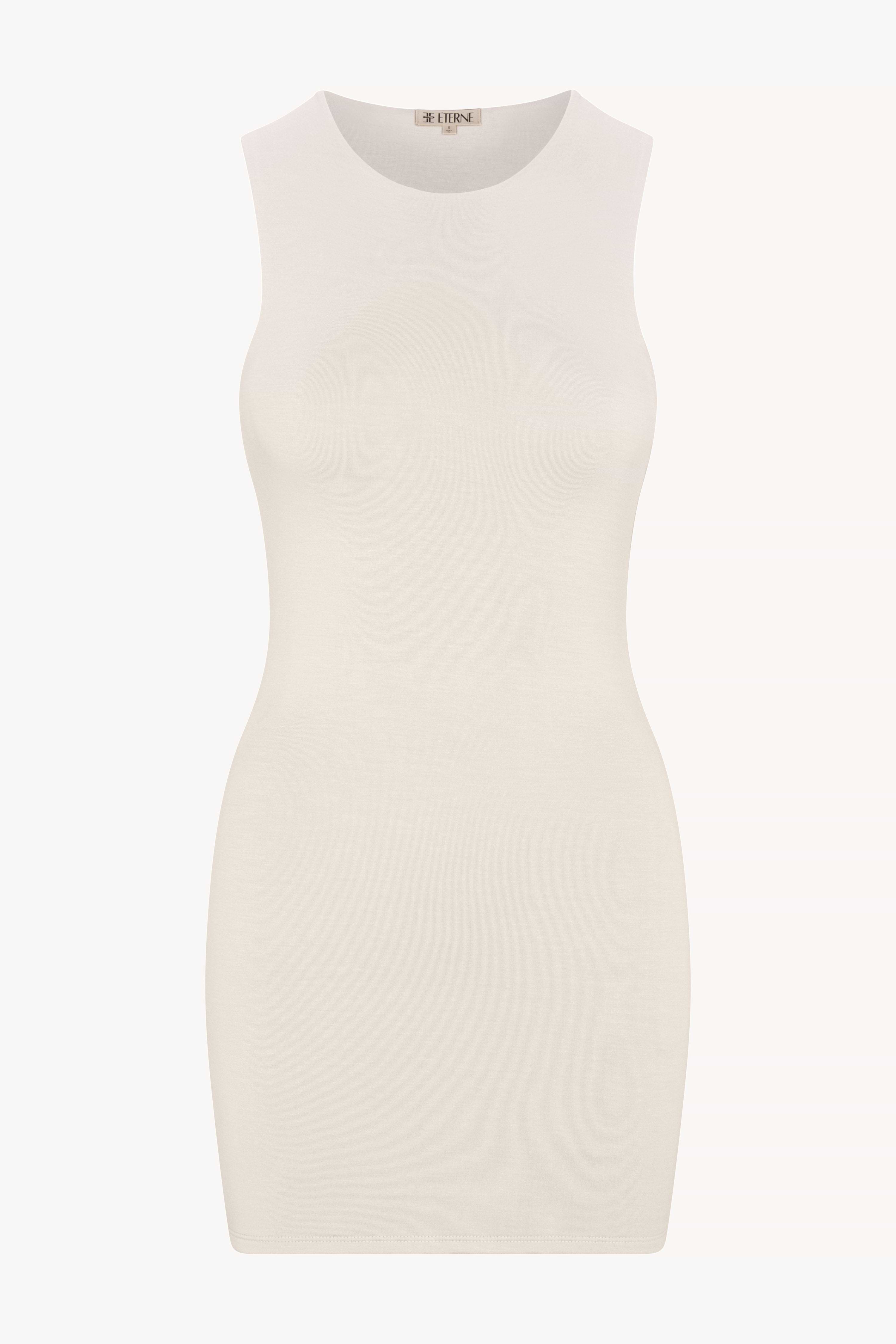 ÉTERNE SLEEVELESS CREWNECK MINI DRESS