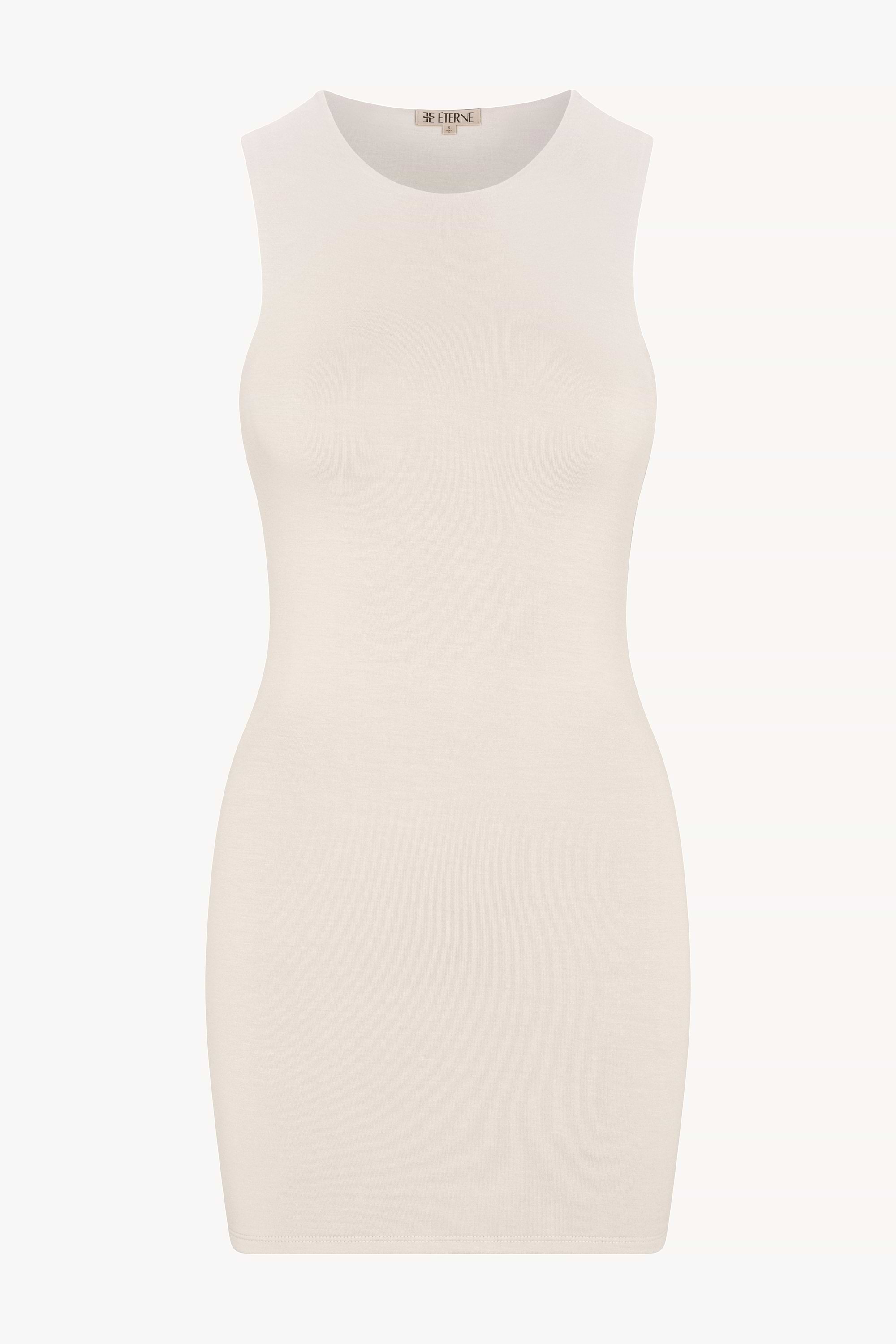ÉTERNE SLEEVELESS CREWNECK MINI DRESS