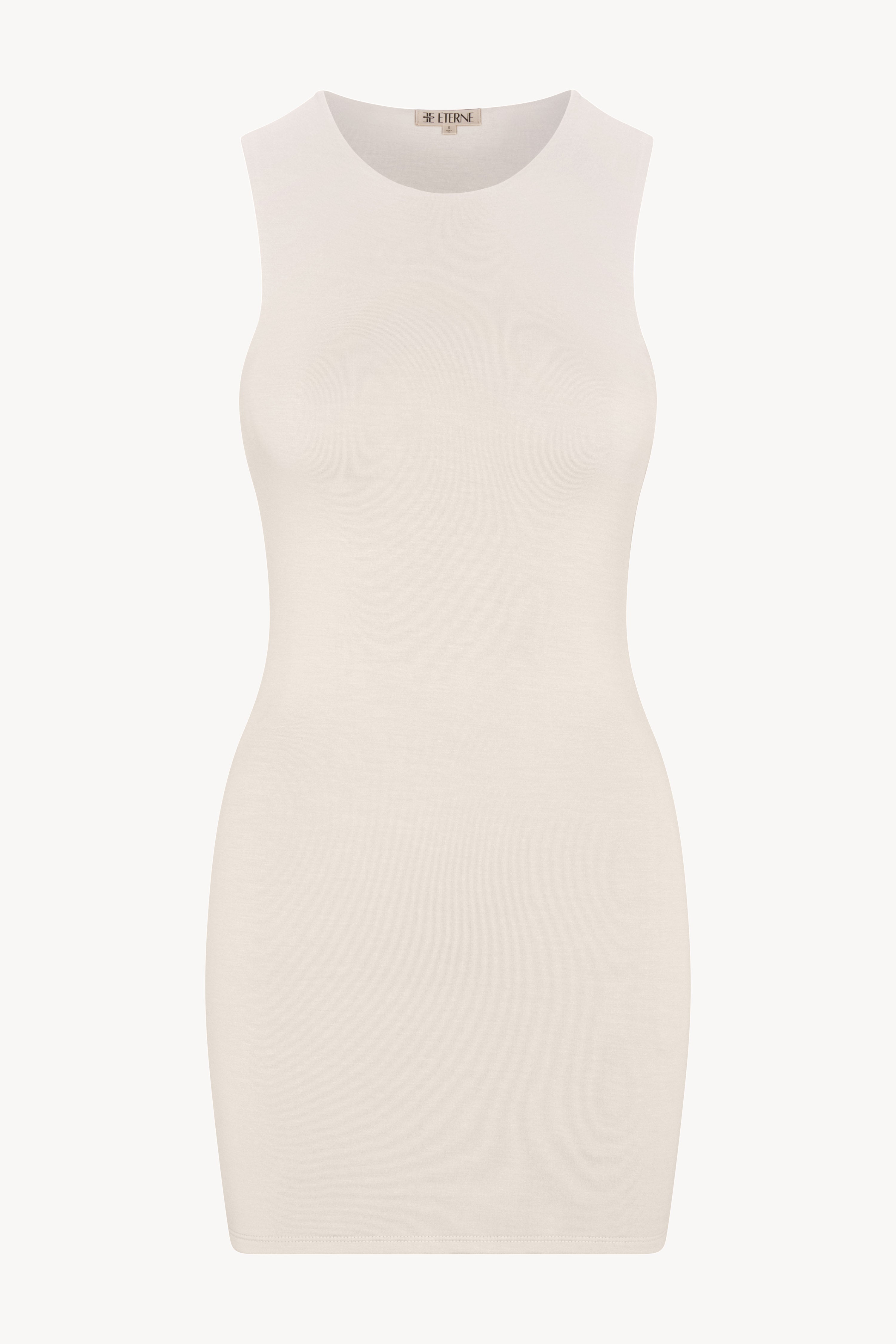 ÉTERNE SLEEVELESS CREWNECK MINI DRESS