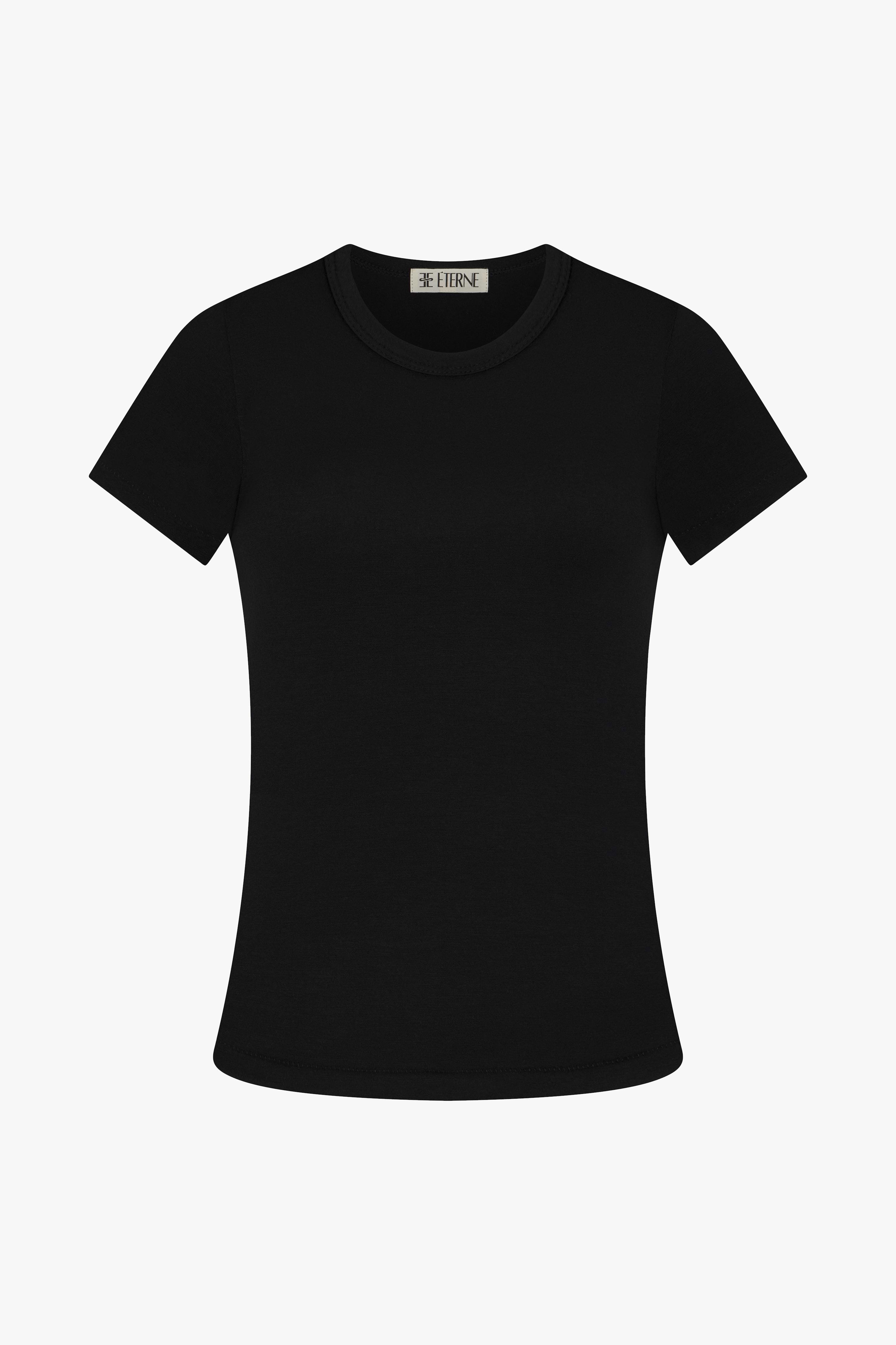 FITTED CREWNECK SHORT SLEEVE T-SHIRT - ÉTERNE