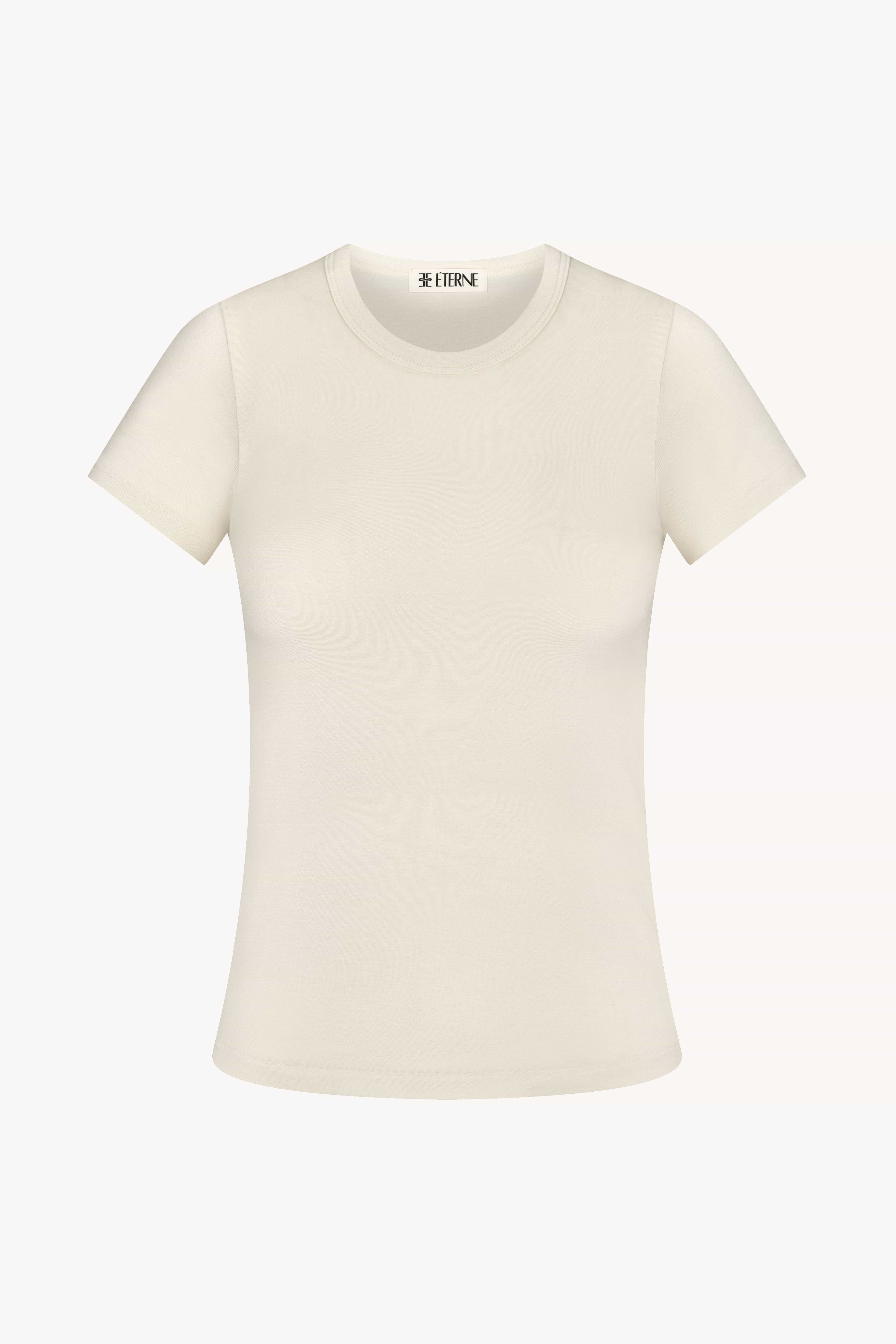 FITTED CREWNECK SHORT SLEEVE T-SHIRT - ÉTERNE