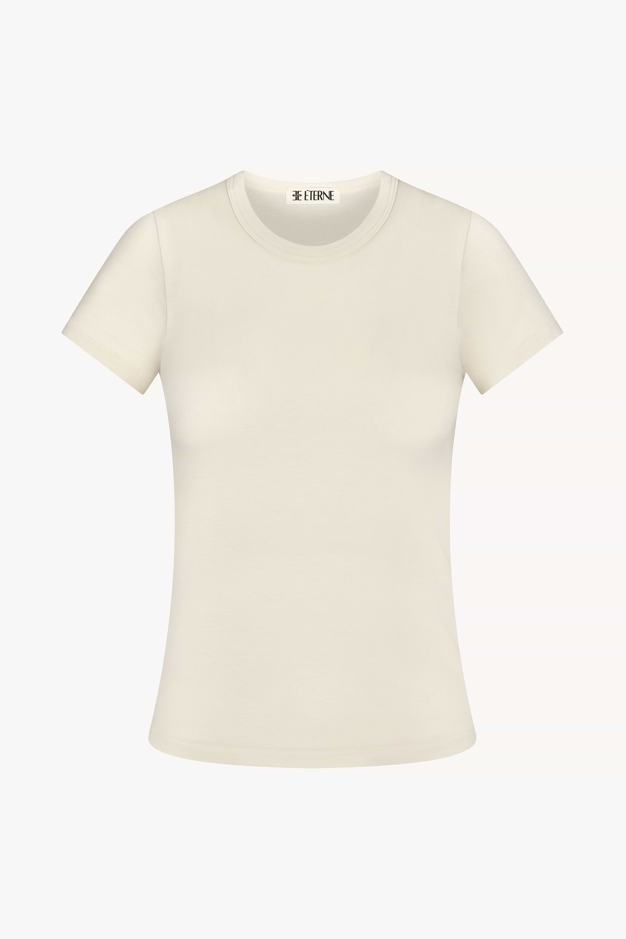 FITTED CREWNECK SHORT SLEEVE T-SHIRT - ÉTERNE