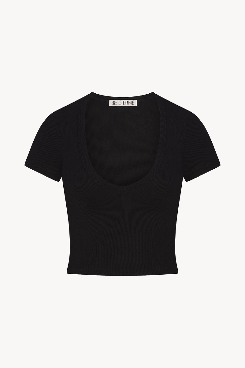 SHORT SLEEVE V-NECK BABY TEE - ÉTERNE