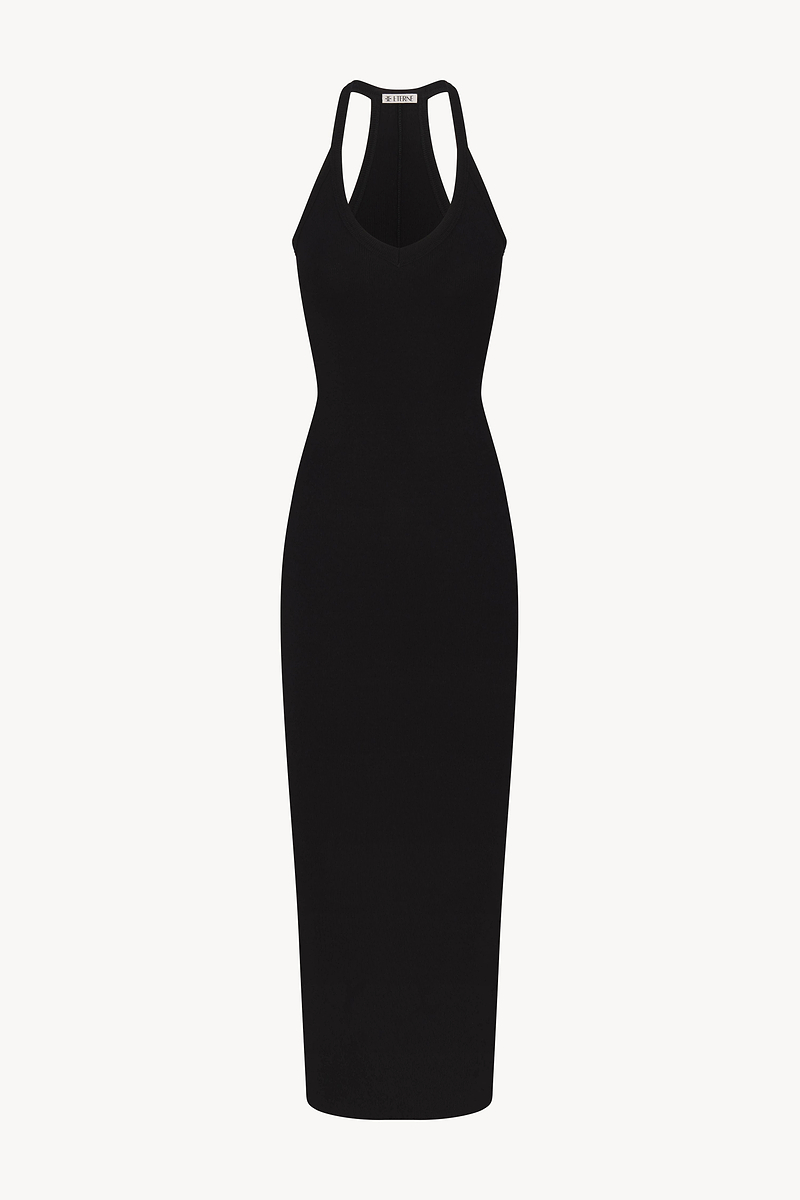 V-NECK RACERBACK MIDI DRESS - ÉTERNE