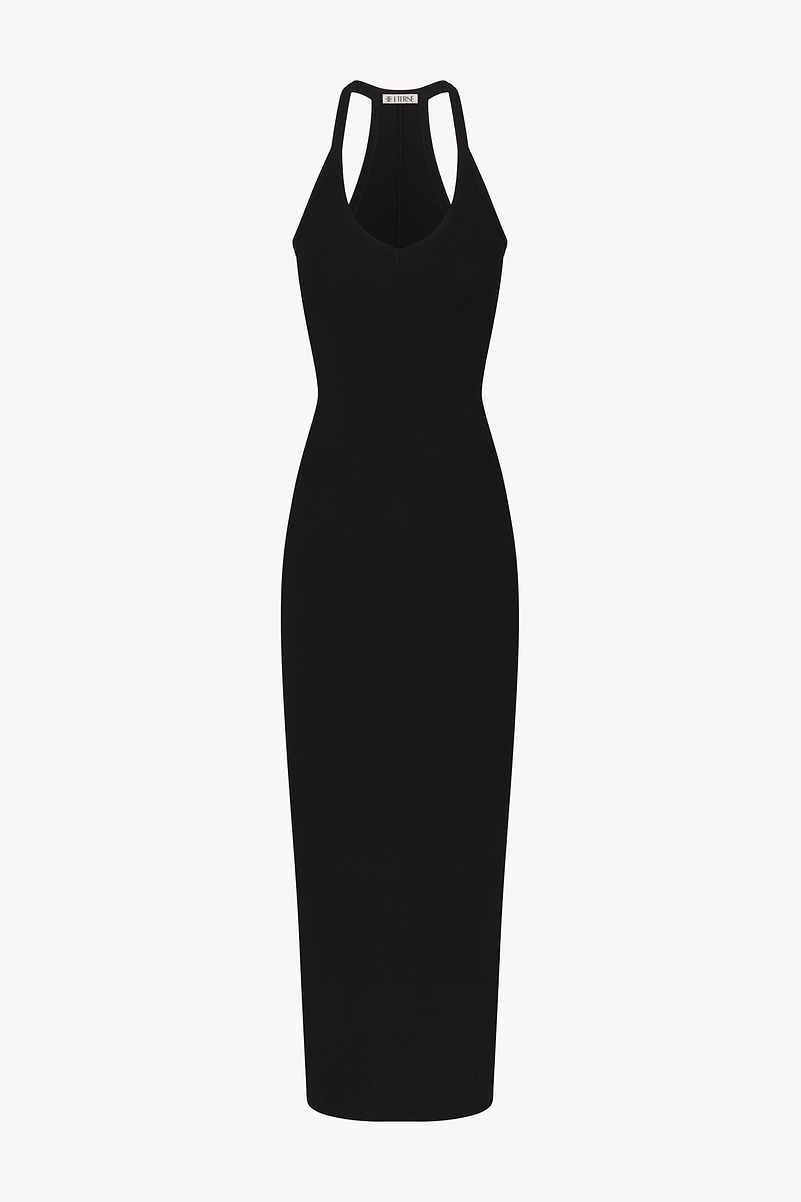 V-NECK RACERBACK MIDI DRESS - ÉTERNE
