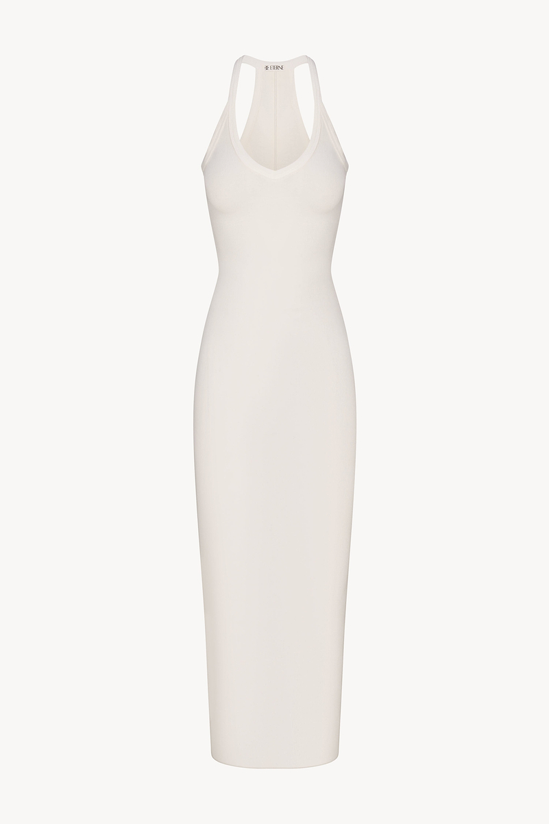 V-NECK RACERBACK MIDI DRESS - ÉTERNE