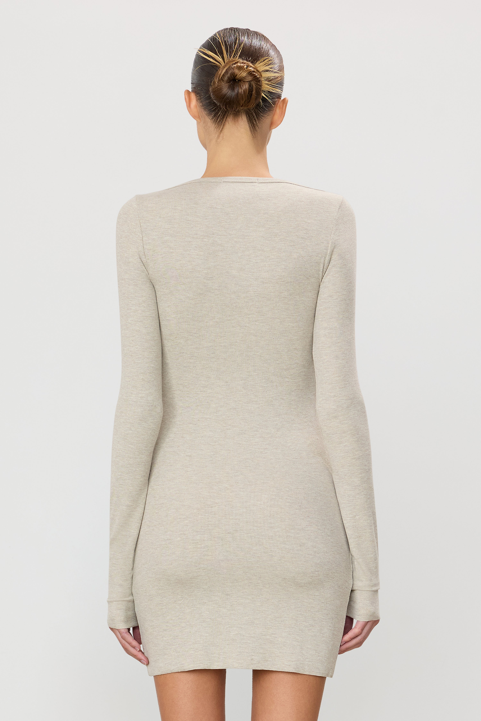 LONG SLEEVE BOATNECK MINI DRESS - ÉTERNE