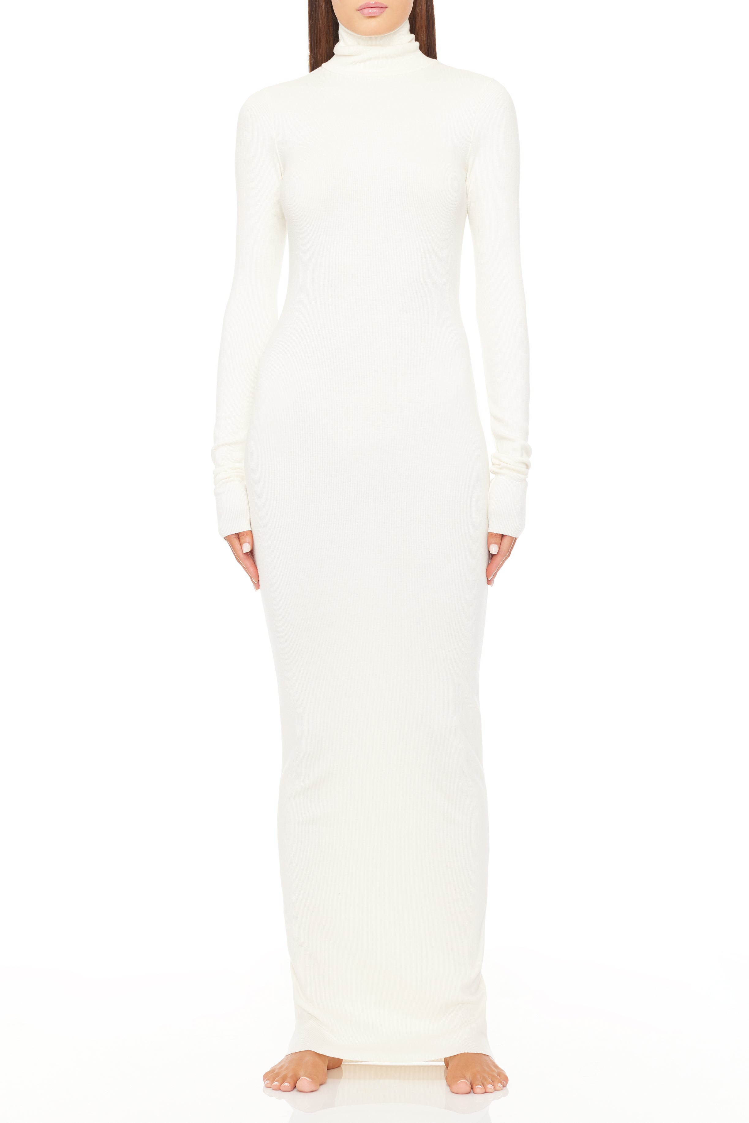 LONG SLEEVE TURTLENECK MAXI DRESS - ÉTERNE