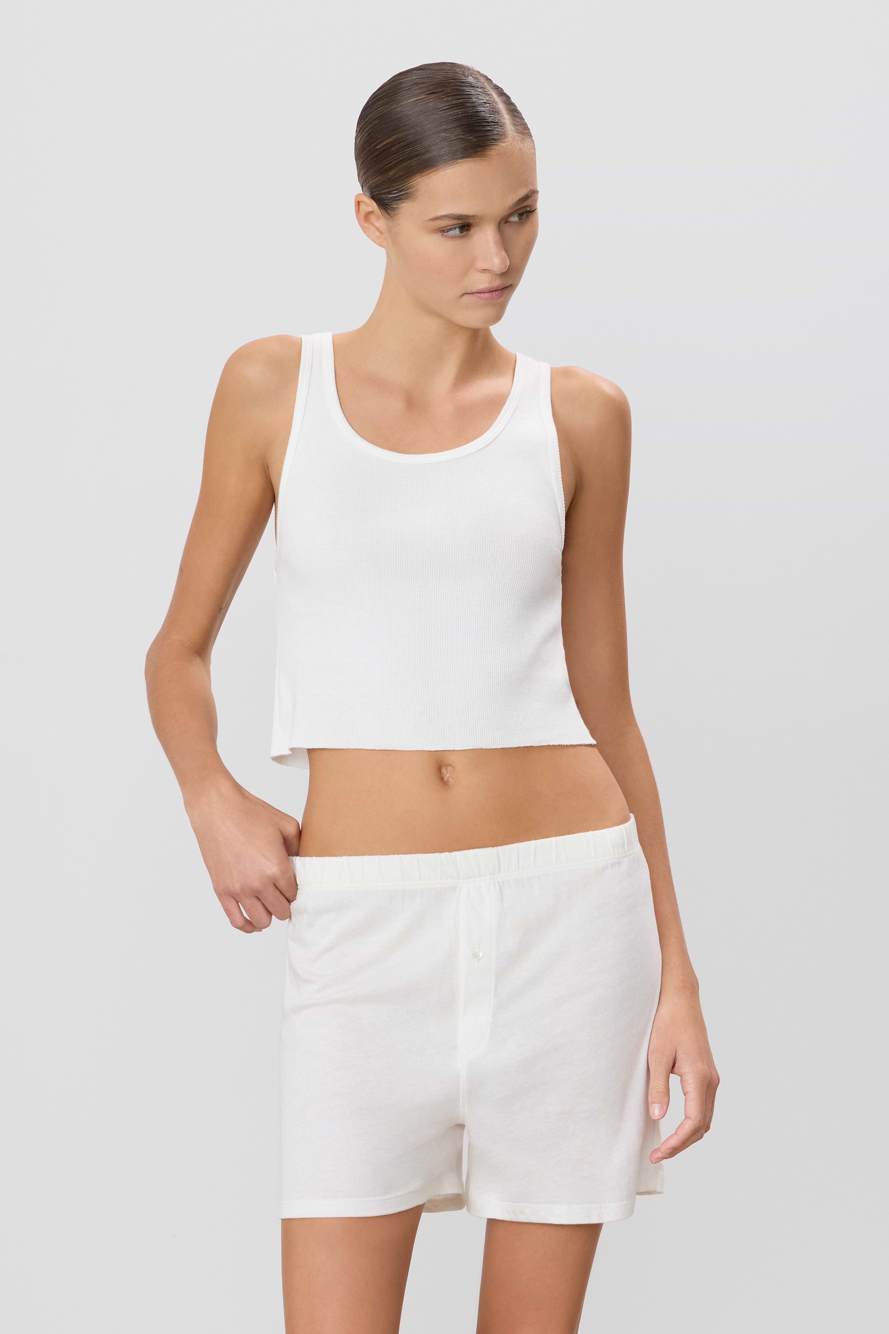 CROPPED SCOOP NECK TANK - ÉTERNE