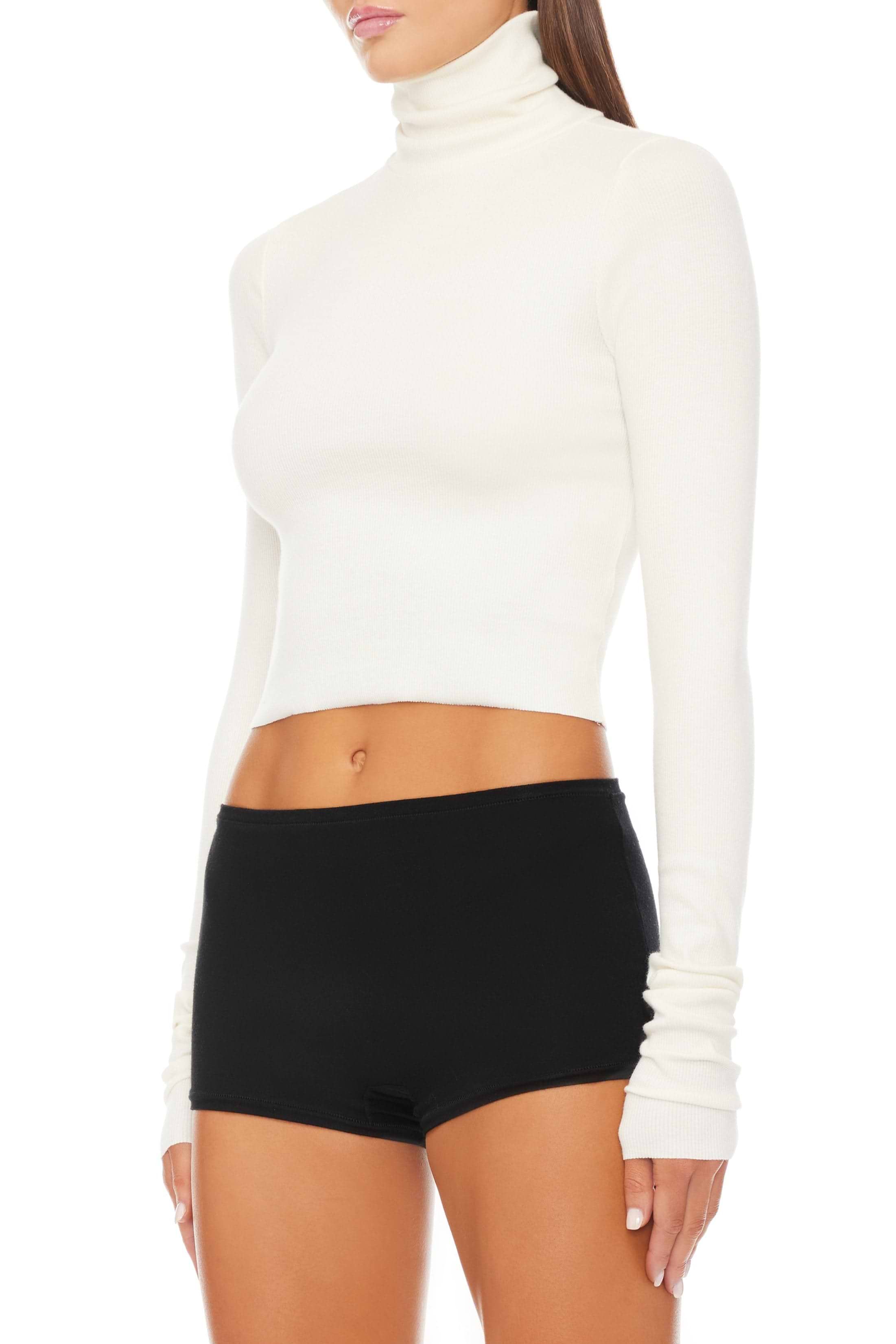 CROPPED FITTED TURTLENECK TOP - ÉTERNE
