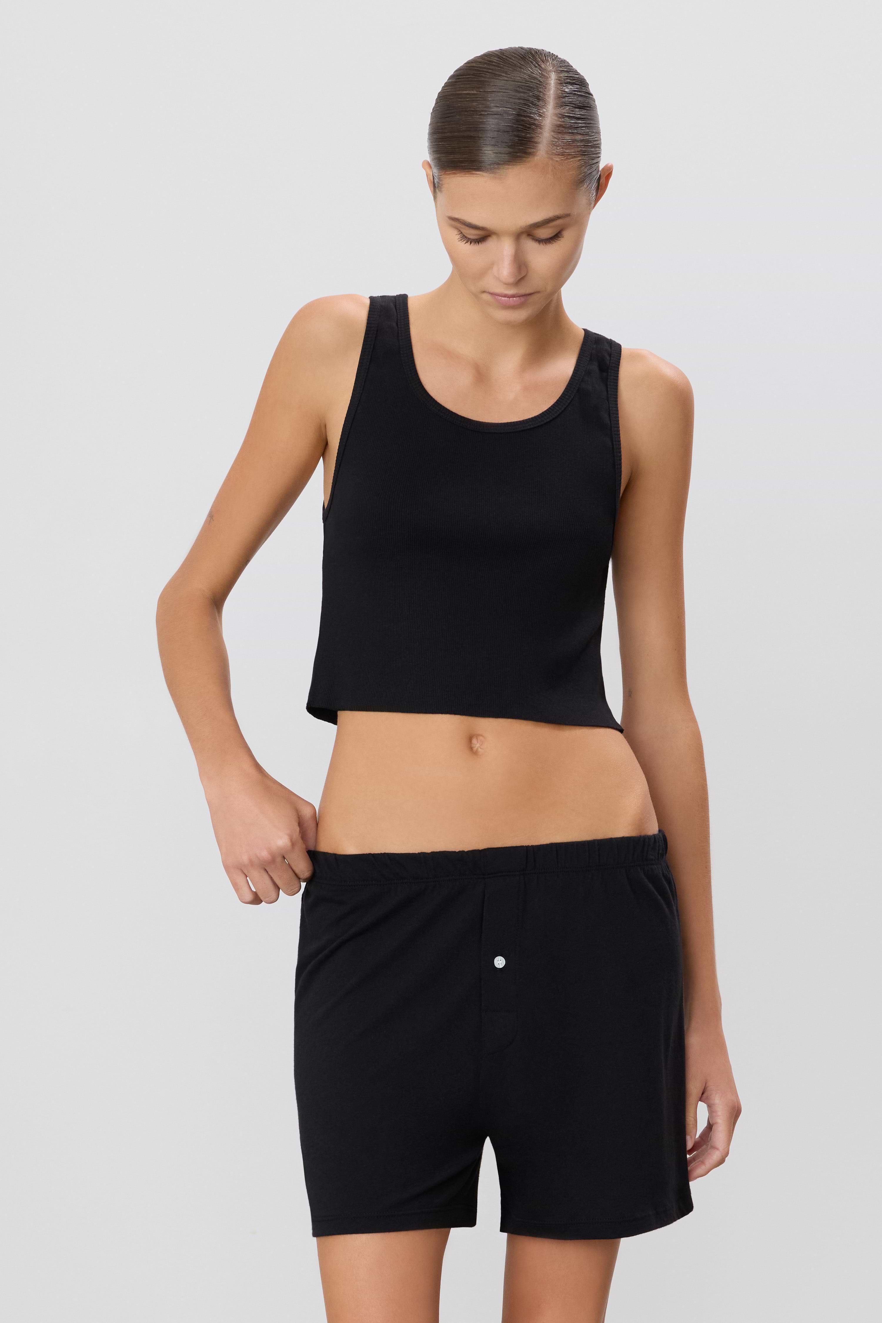 CROPPED SCOOP NECK TANK - ÉTERNE