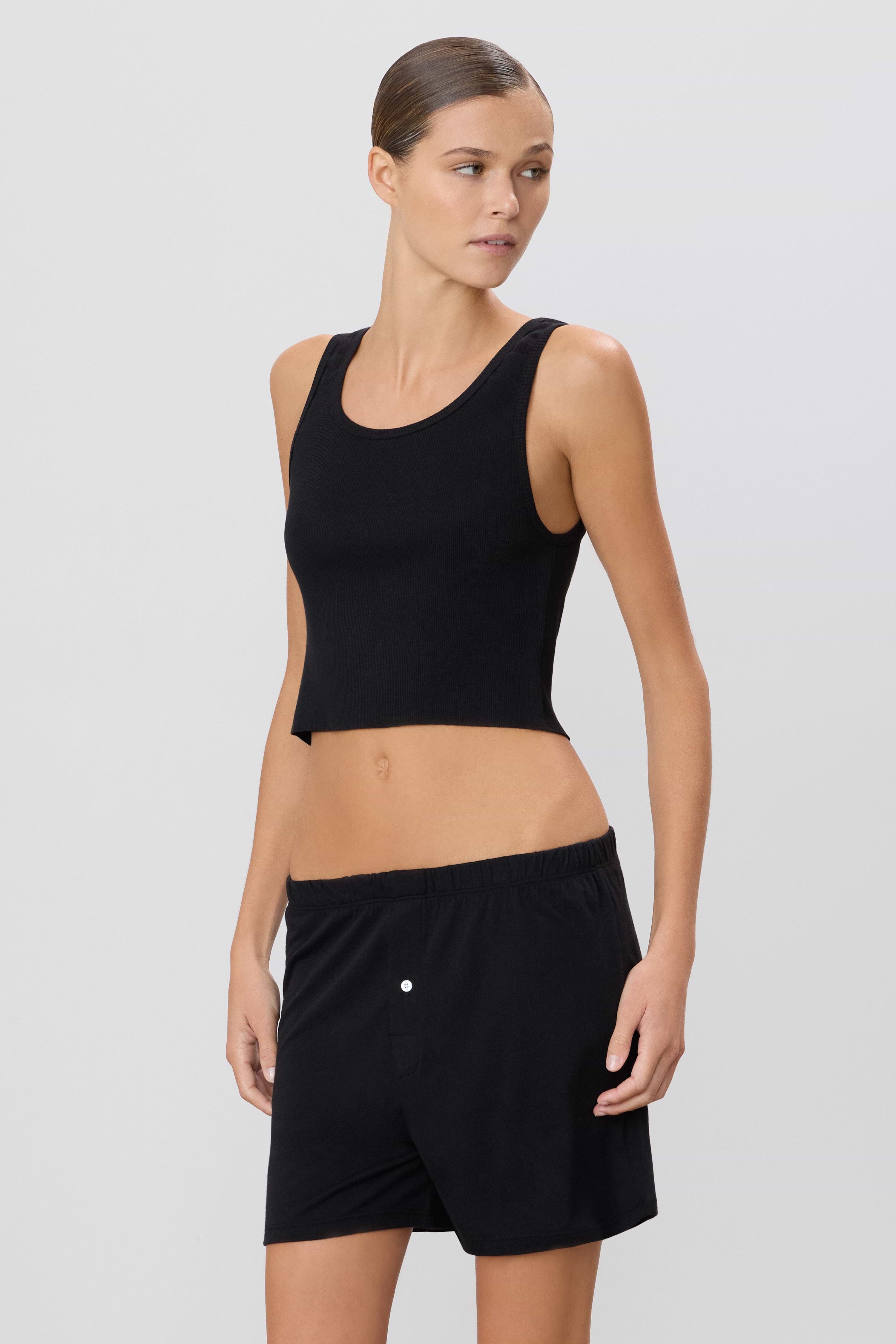 CROPPED SCOOP NECK TANK - ÉTERNE