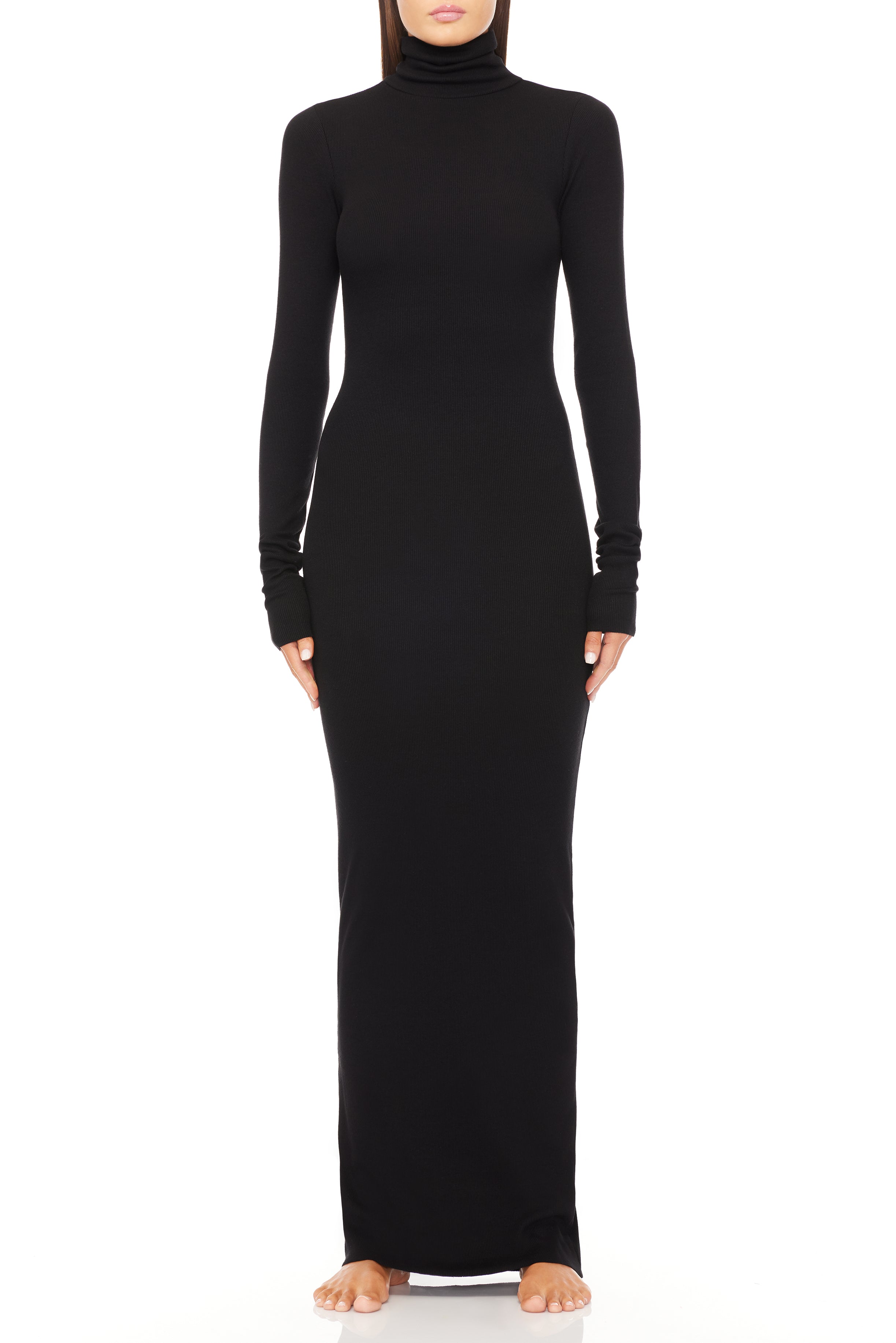 LONG SLEEVE TURTLENECK MAXI DRESS - ÉTERNE