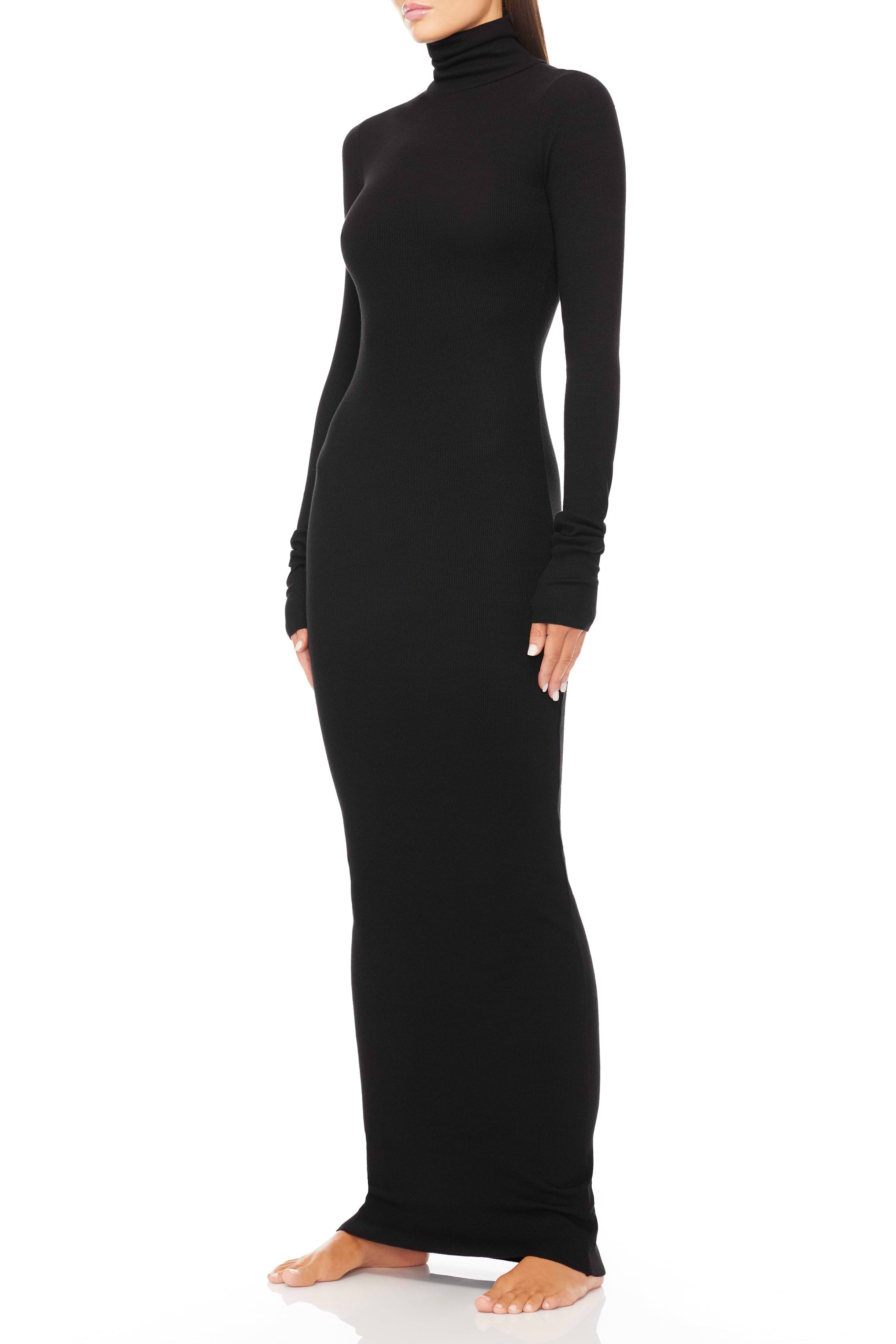 LONG SLEEVE TURTLENECK MAXI DRESS - ÉTERNE