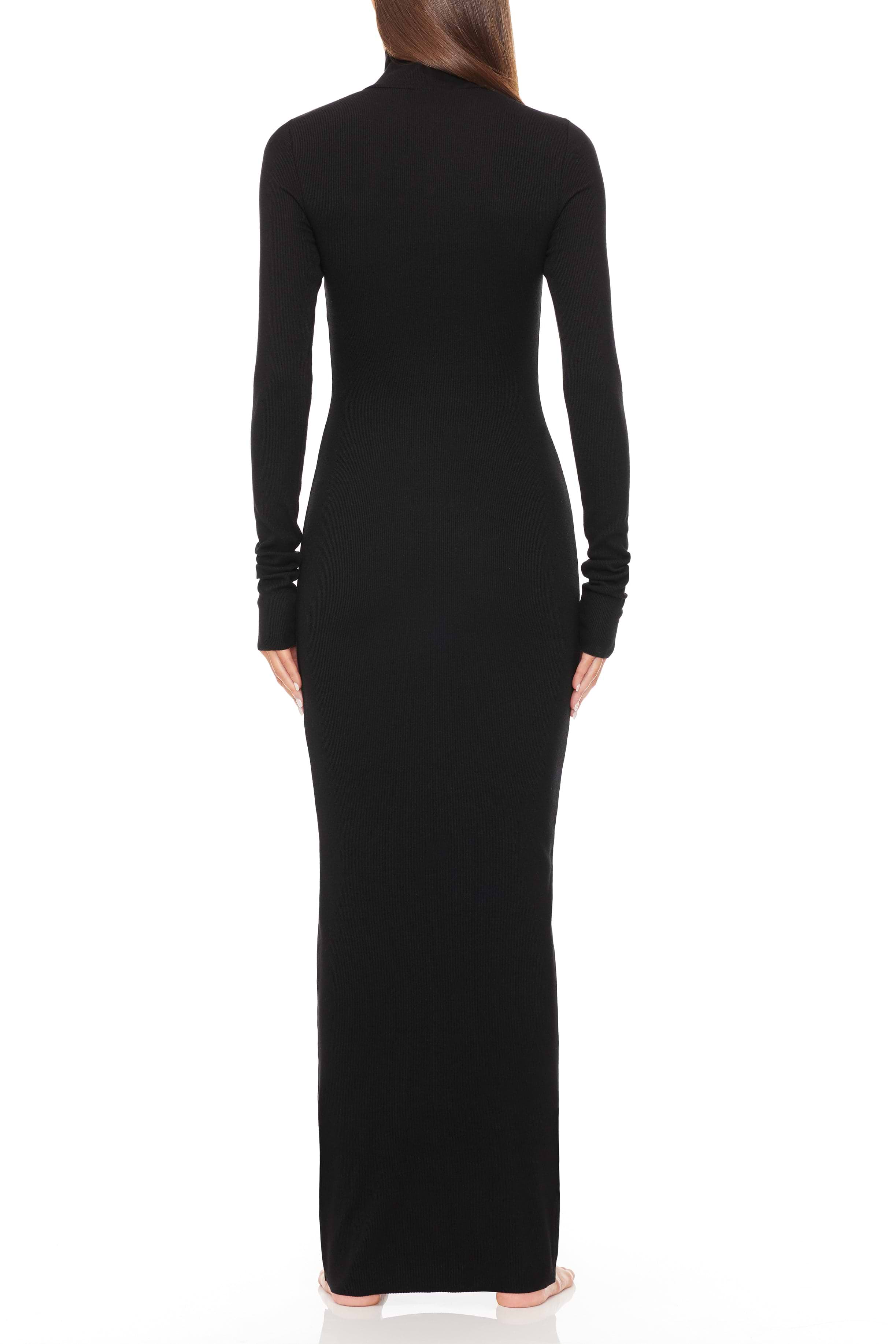 LONG SLEEVE TURTLENECK MAXI DRESS - ÉTERNE