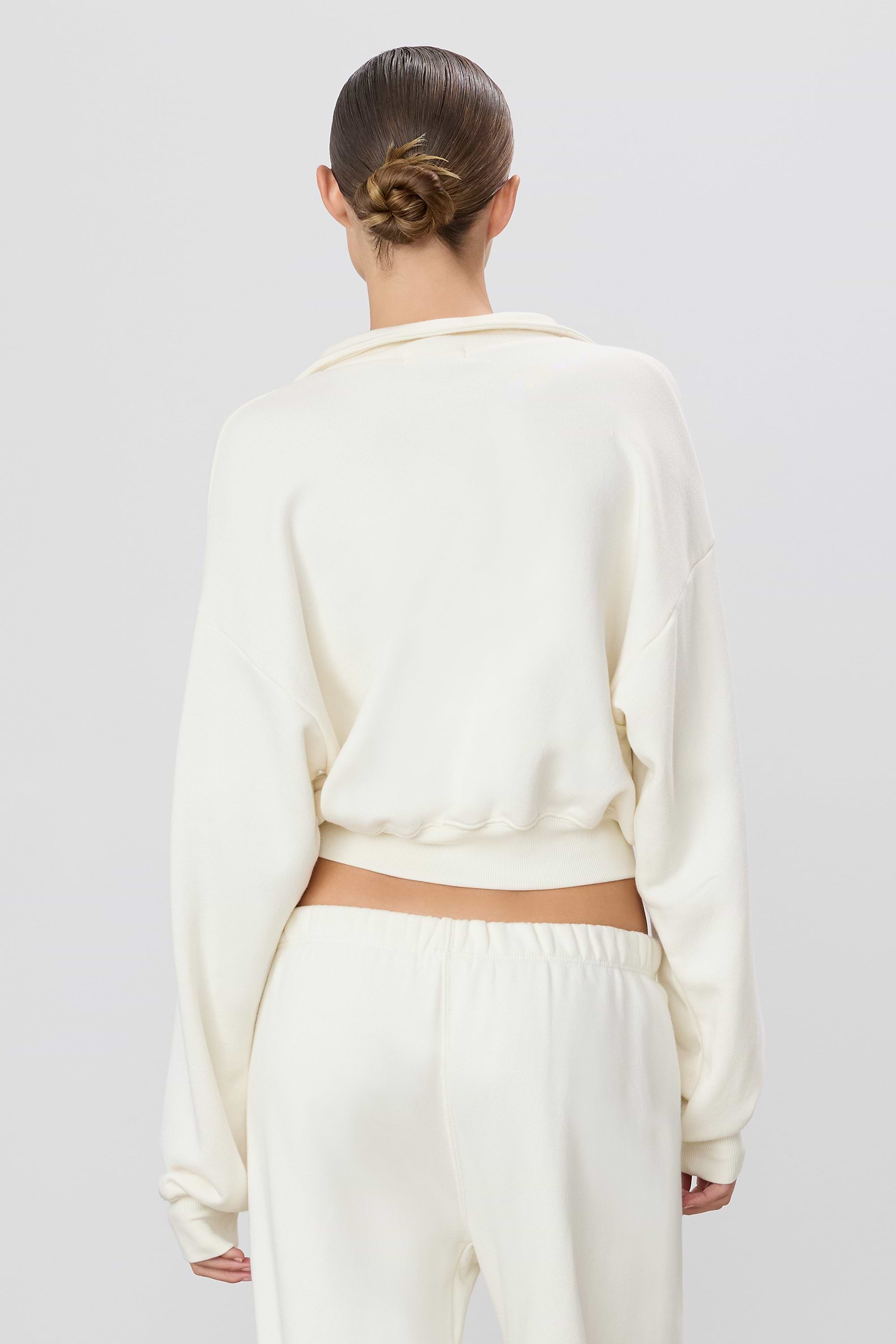 CROPPED HALF-ZIP SWEATSHIRT - ÉTERNE