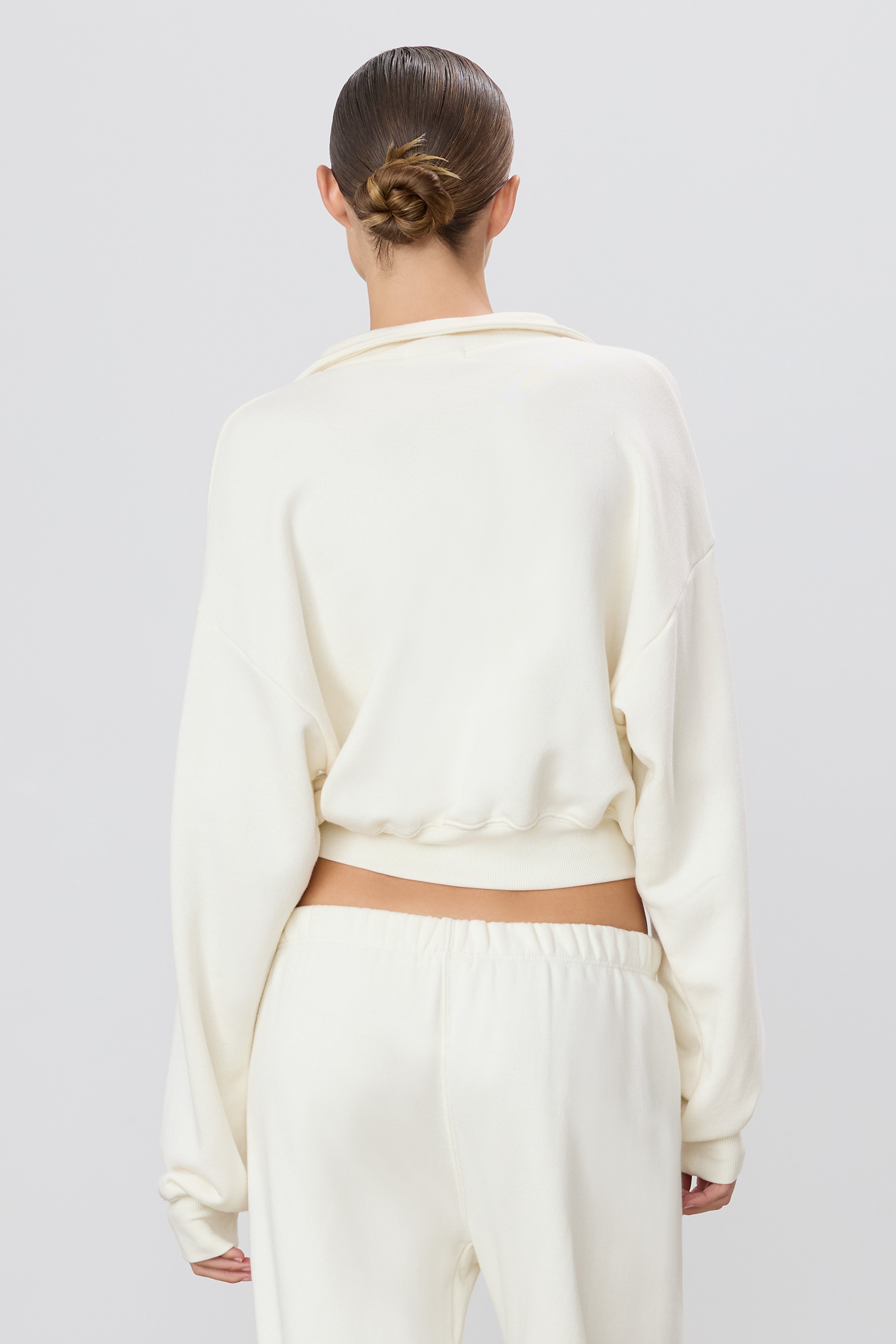 CROPPED HALF-ZIP SWEATSHIRT - ÉTERNE